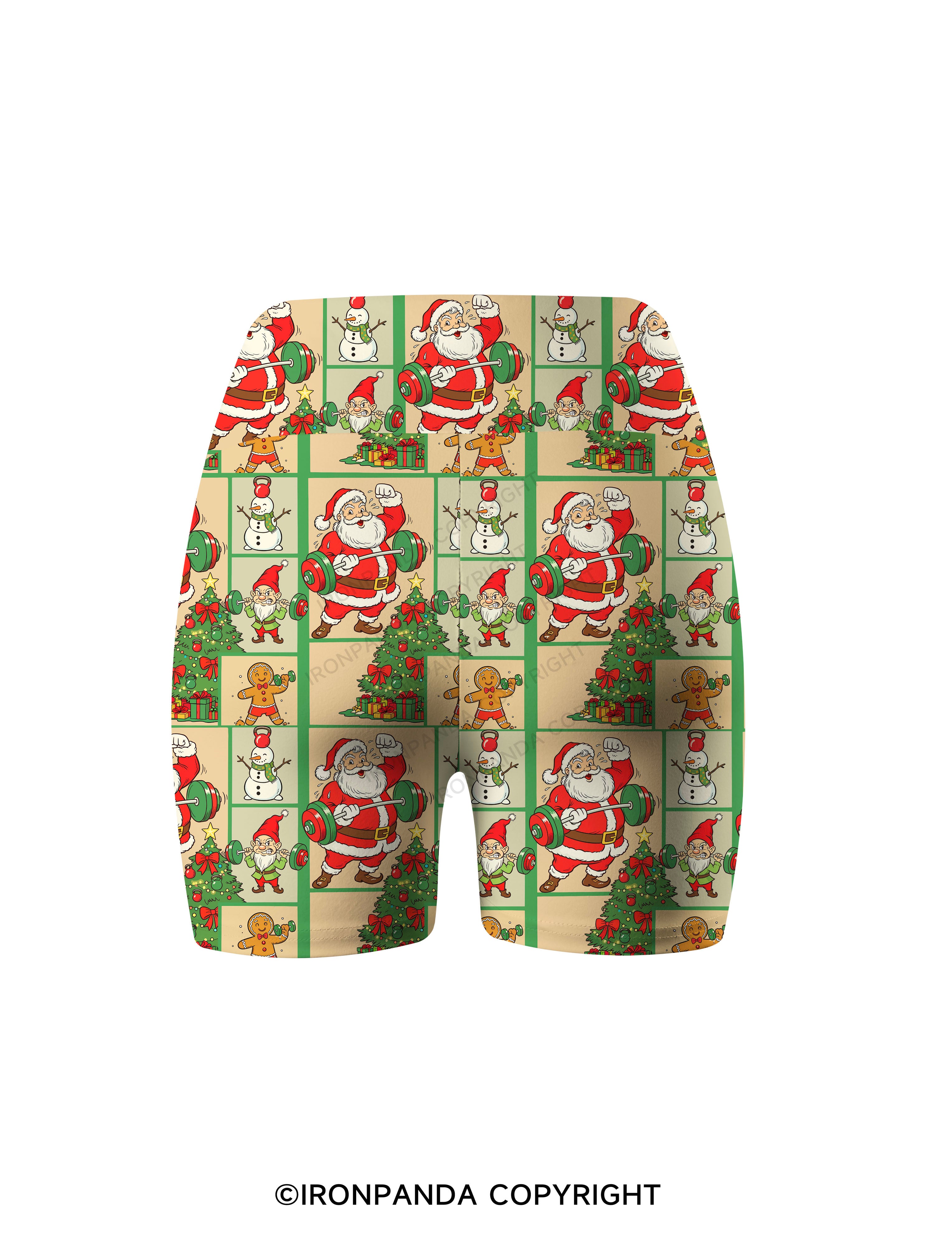 Holiday Fitness Club Printed Yoga Cycling Shorts
