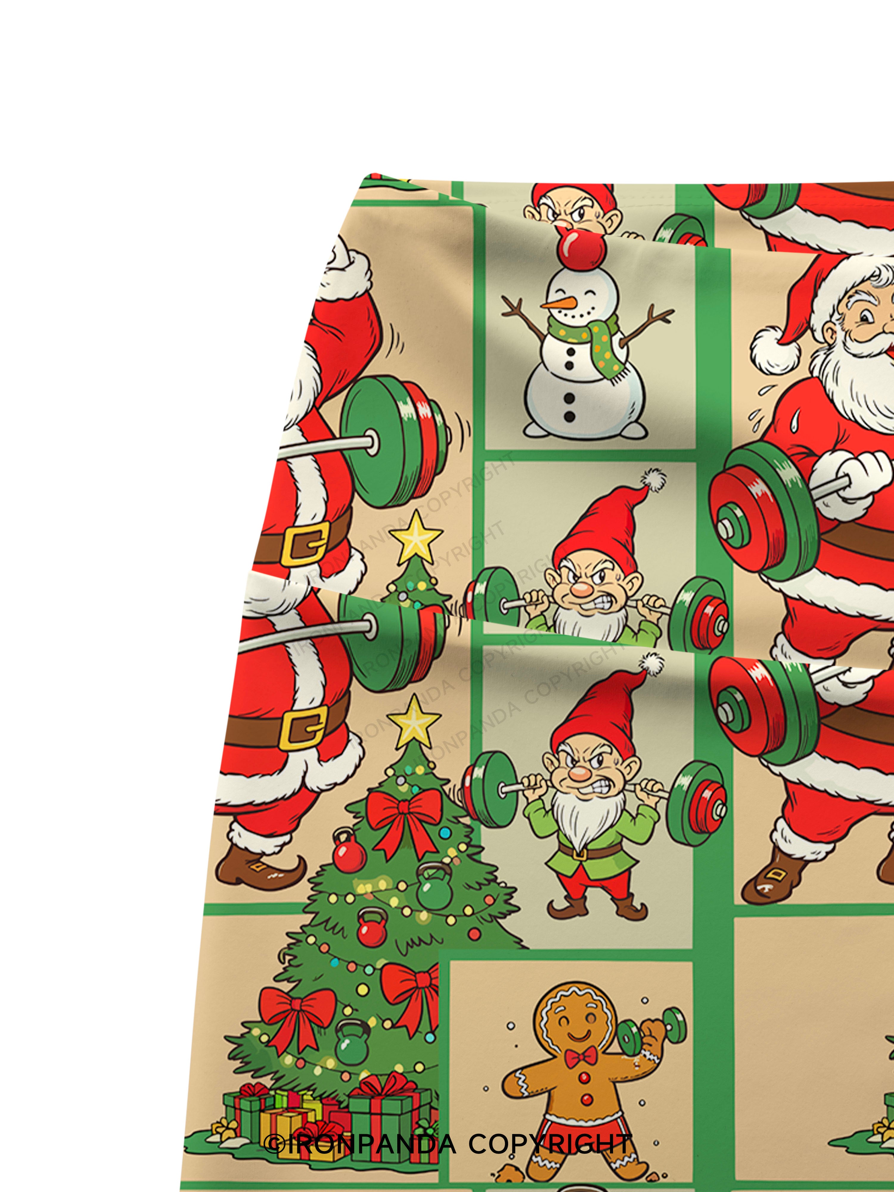 Holiday Fitness Club Printed Yoga Cycling Shorts