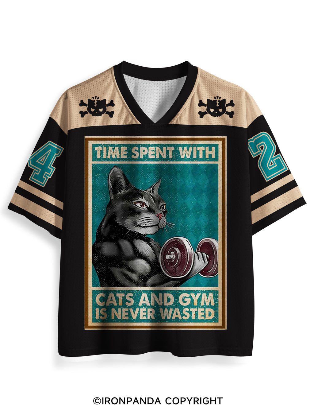 Time Spent with Cats and Gym Is Never Mesh Jersey