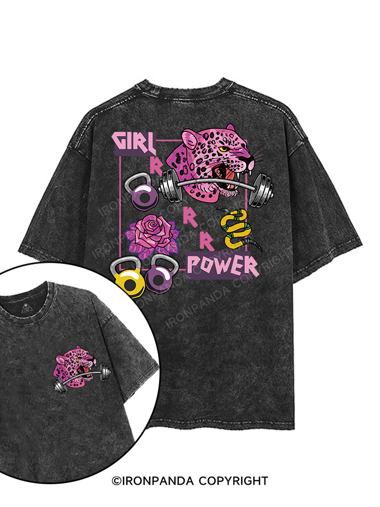 GIRL POWER printed Gym Shirt