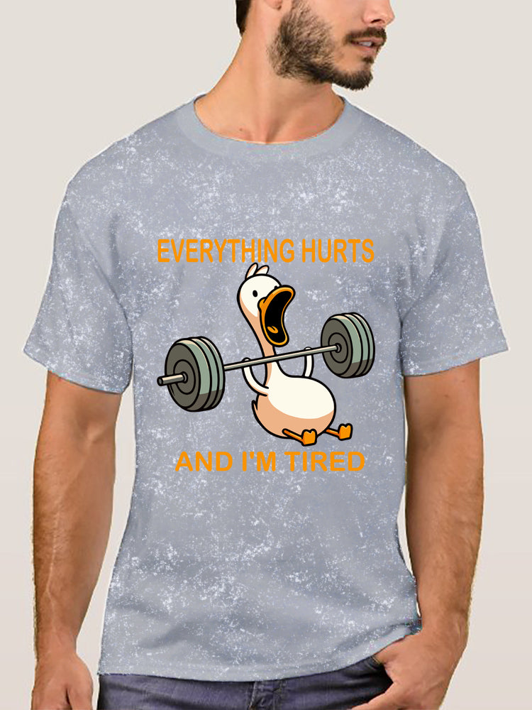 Everything Hurts and I'm Tired Washed Gym Shirt