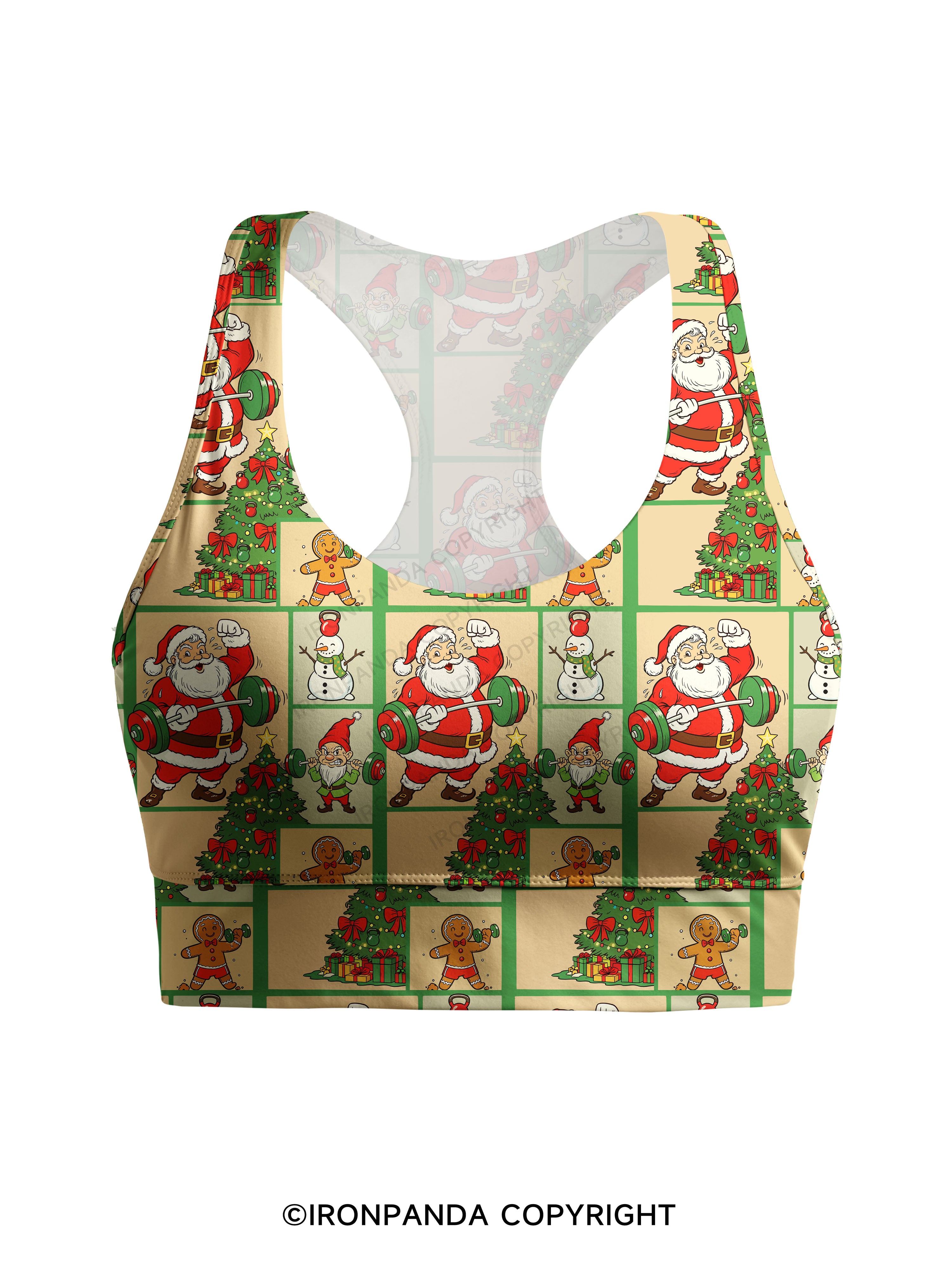 Holiday Fitness Club Racerback Sports Bra