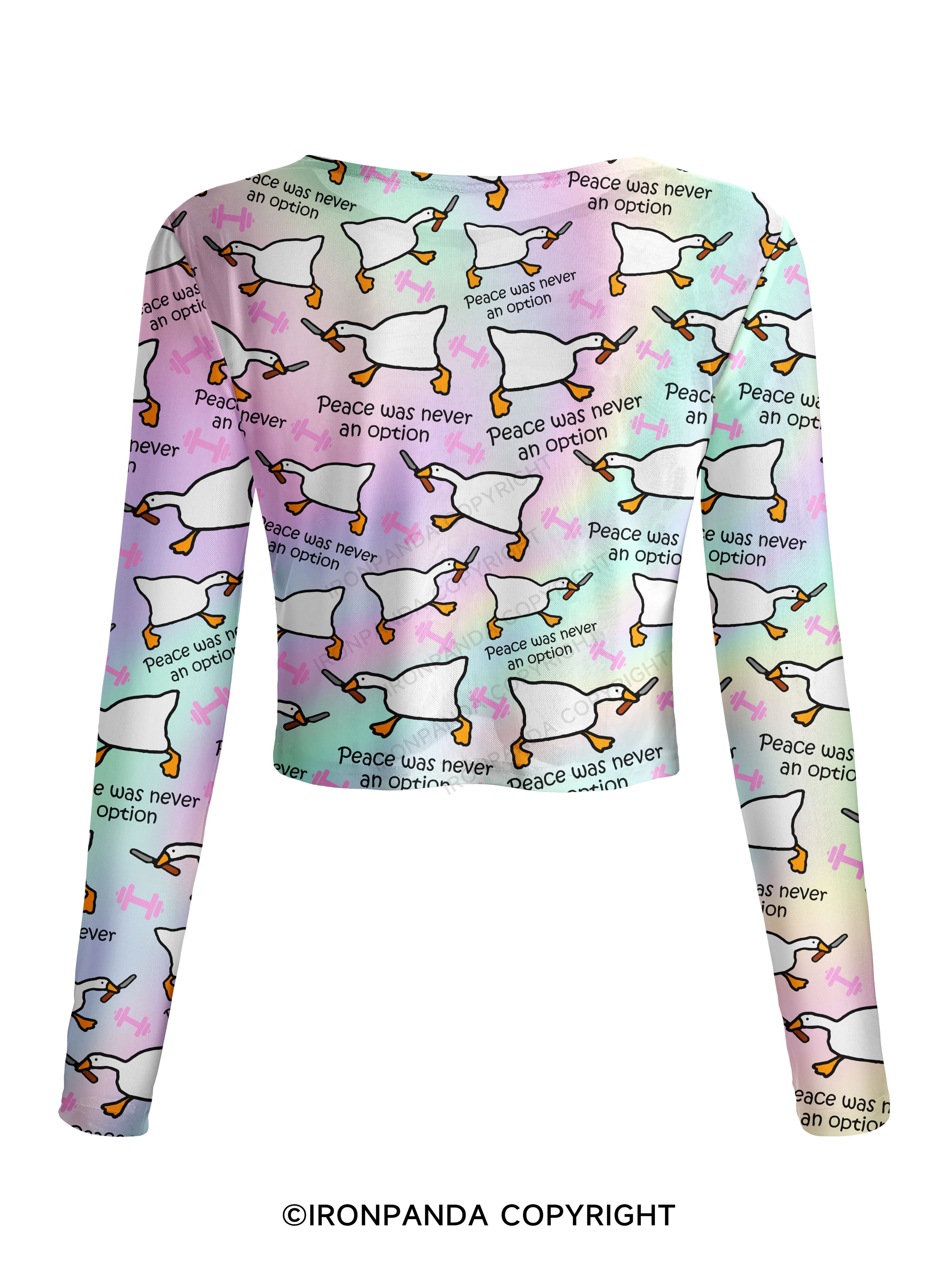 peace was never an option Mesh Long Sleeve Top