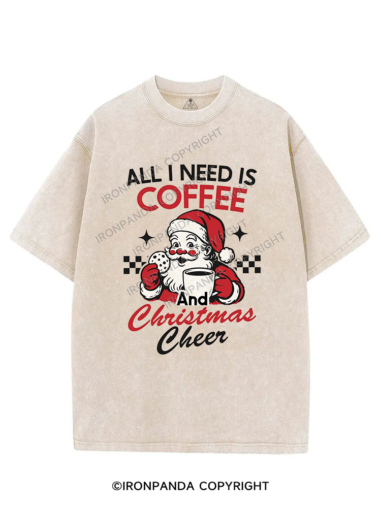 ALL I NEED IS COFFEE AND CHRISTMAS CHEER VINTAGE GYM SHIRT