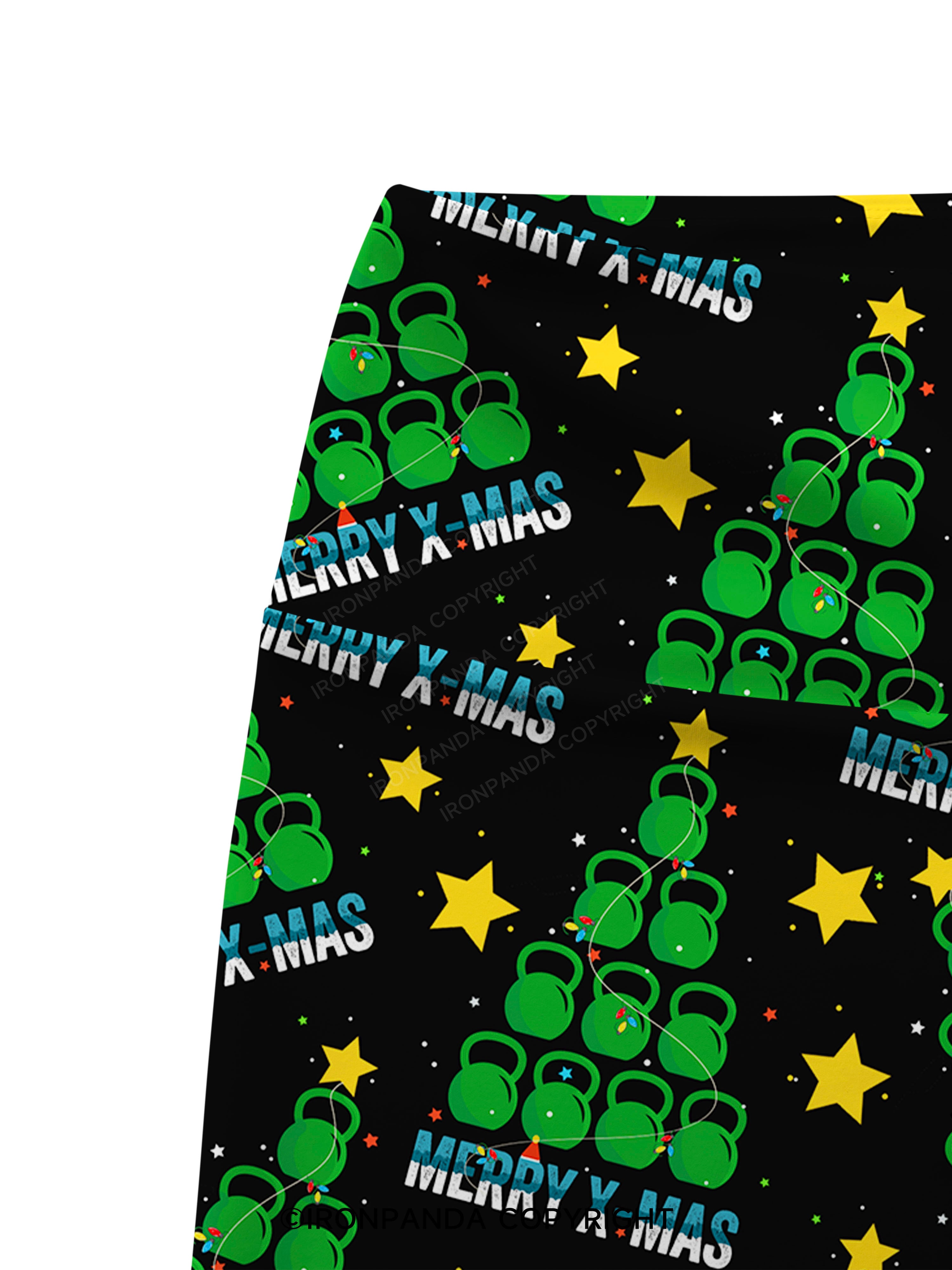 Merry X-mas Printed Yoga Cycling Shorts