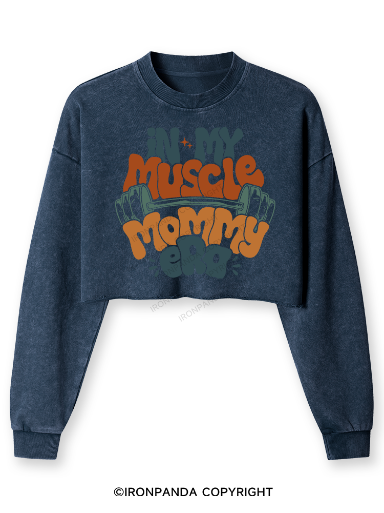 Funny Workout Washed Long-Sleeve Crop Top