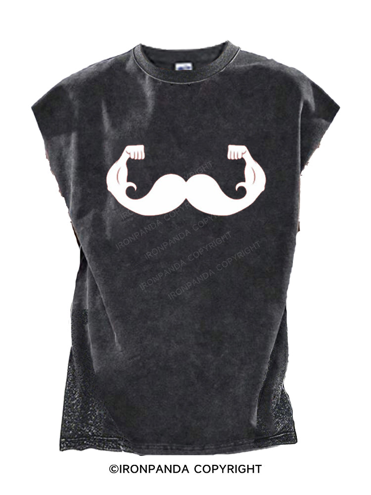 Moustache Muscles Cut Off Tank