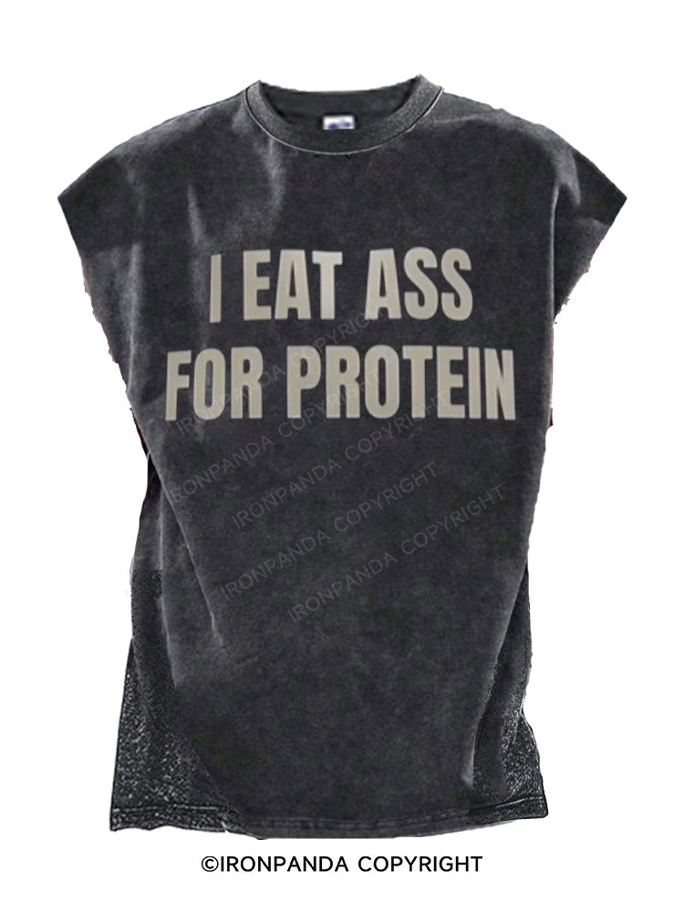 I EAT ASS FOR PROTEIN Cut Off Tank