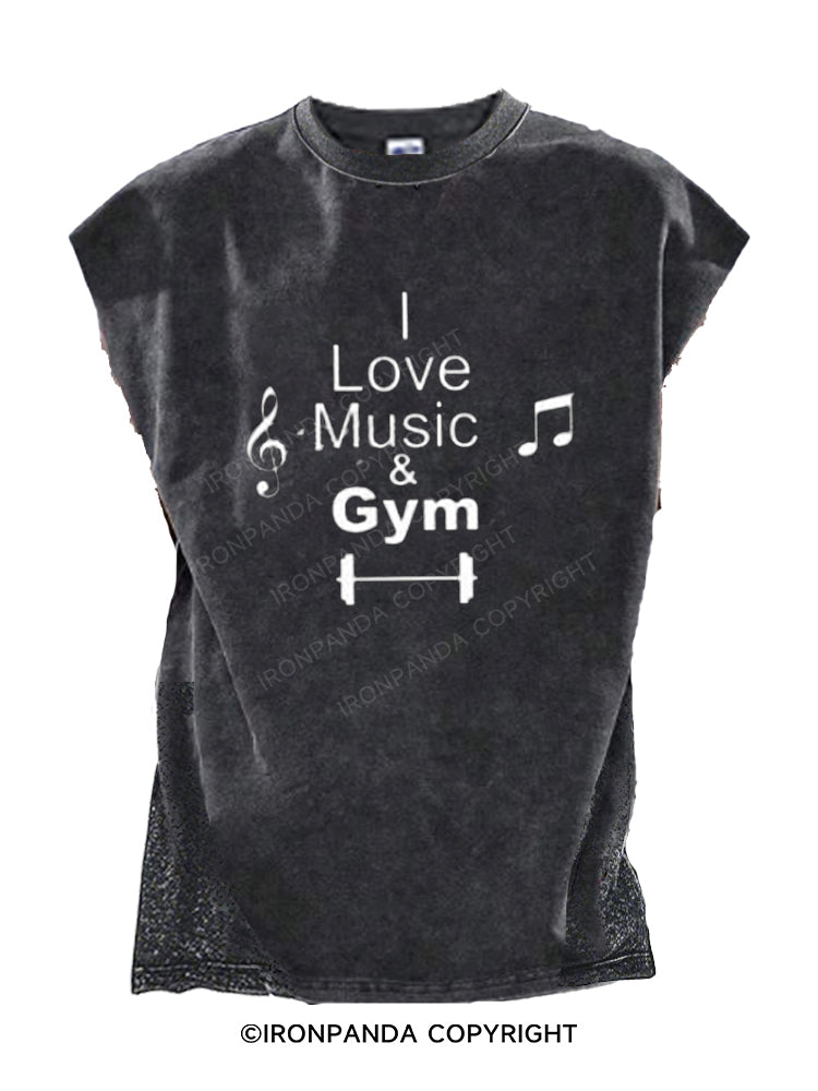 I Love Music & Gym Cut Off Tank