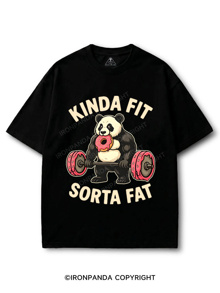 Kinda Fit Sorta Fat Panda Donut Gym COTTON PUMP COVER
