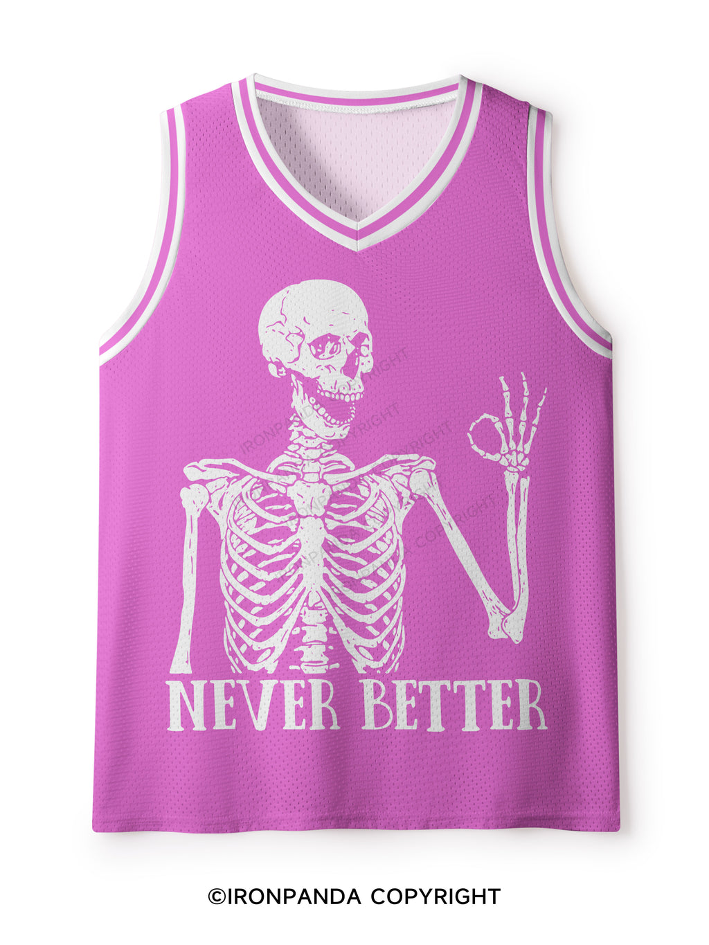 Never Better Skeleton Mesh Tank Top
