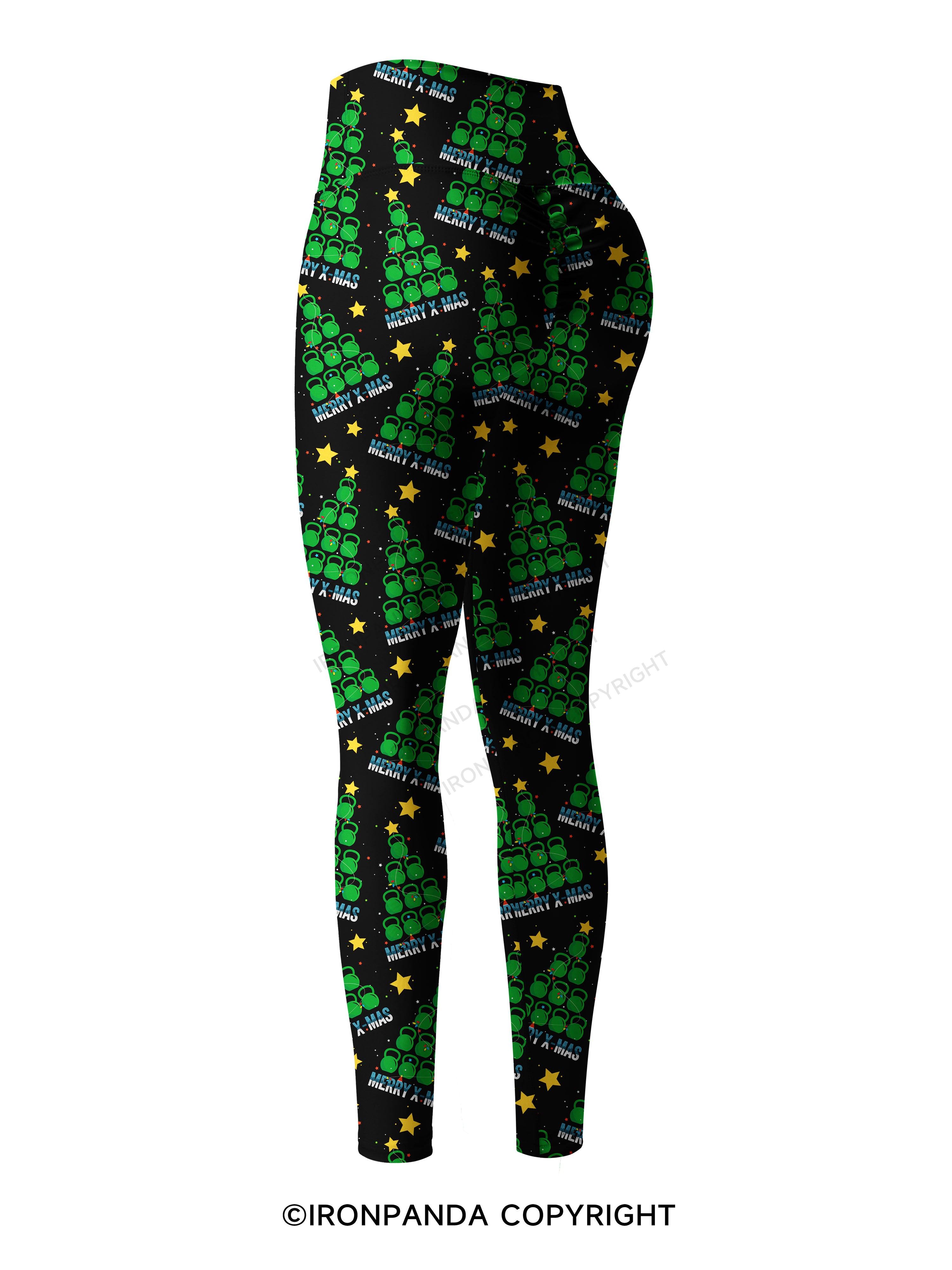 Merry X-mas Printed Yoga Pants