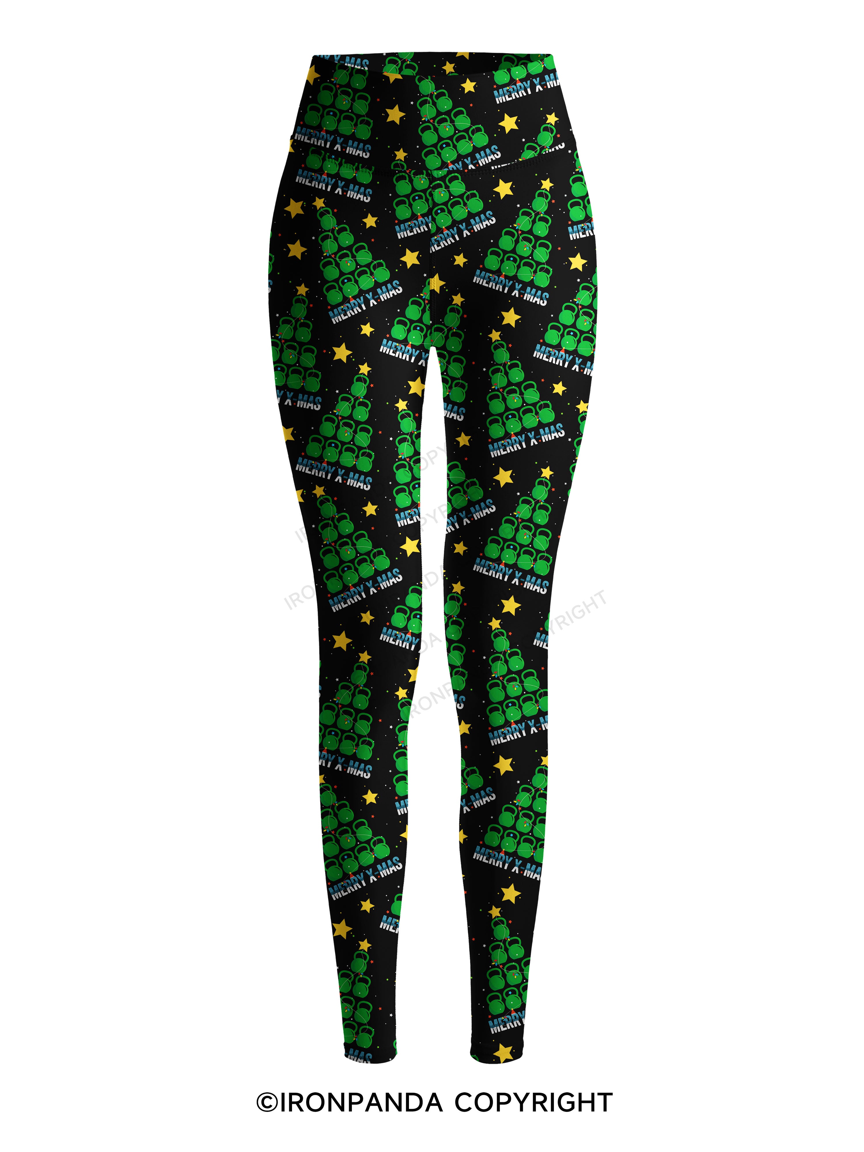 Merry X-mas Printed Yoga Pants