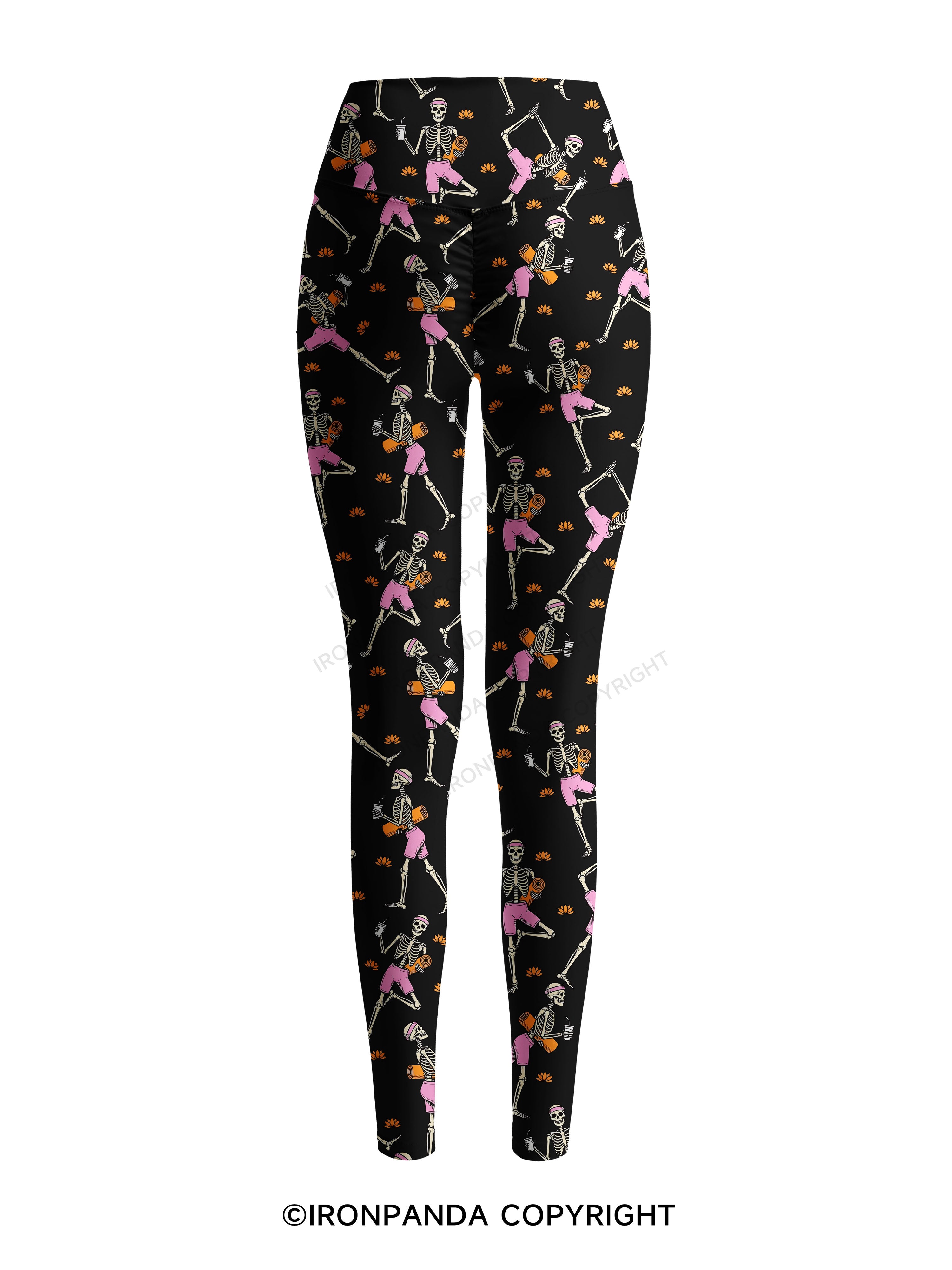 SKELETON YOGA FITNESS Printed Yoga Pants