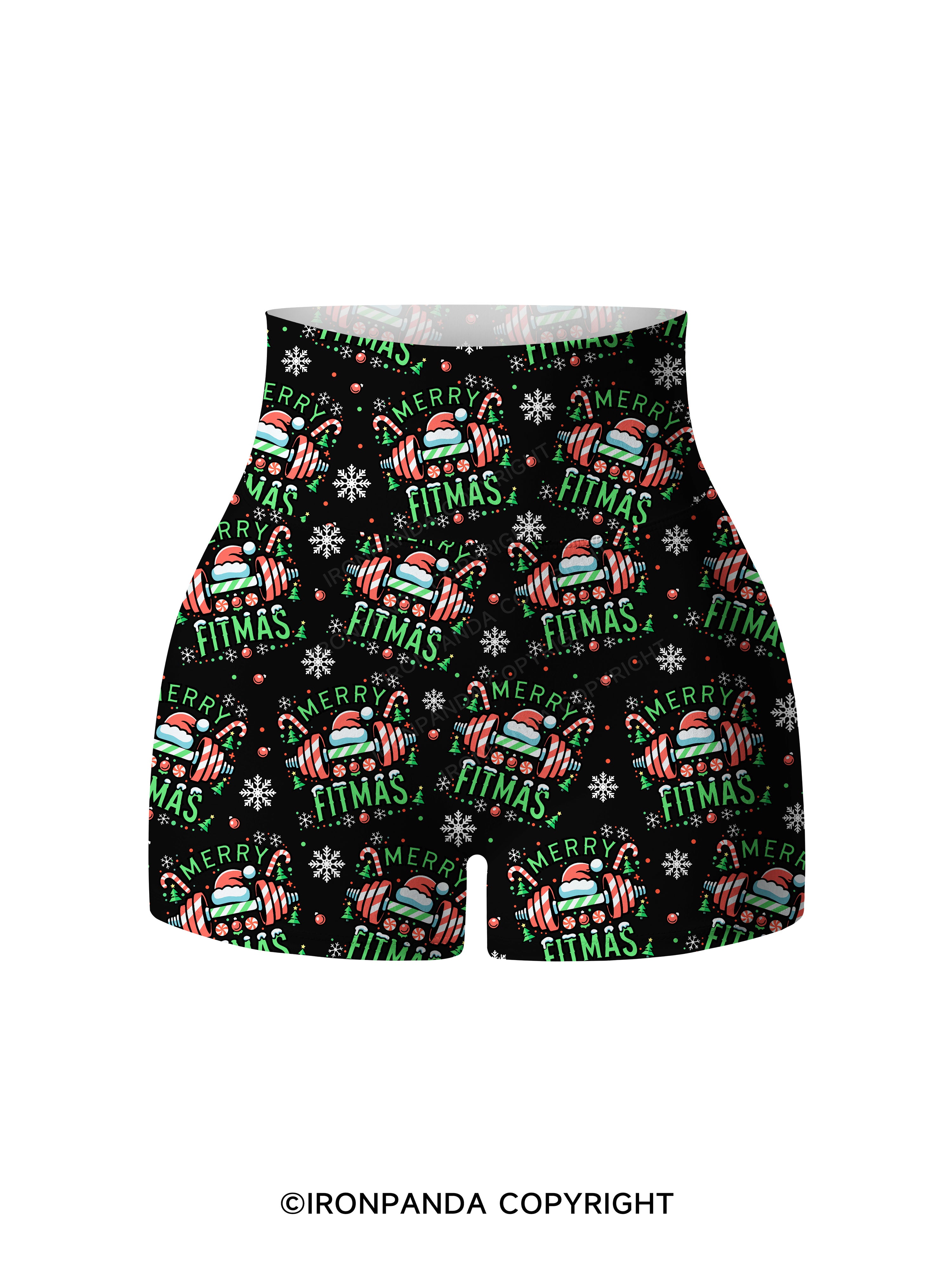 MERRY FITMAS Printed Yoga Shorts