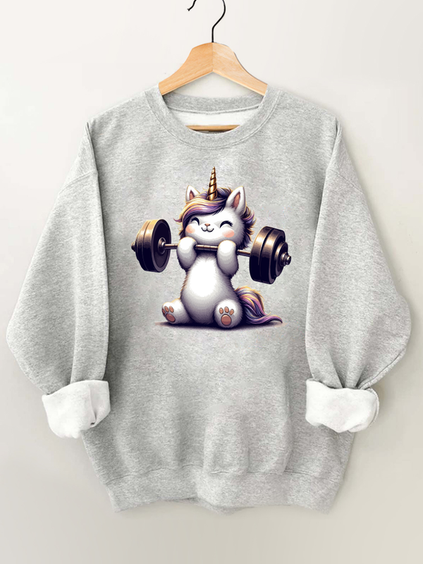 Ironpanda Lift Heavy Unicorn Gym Sweatshirt