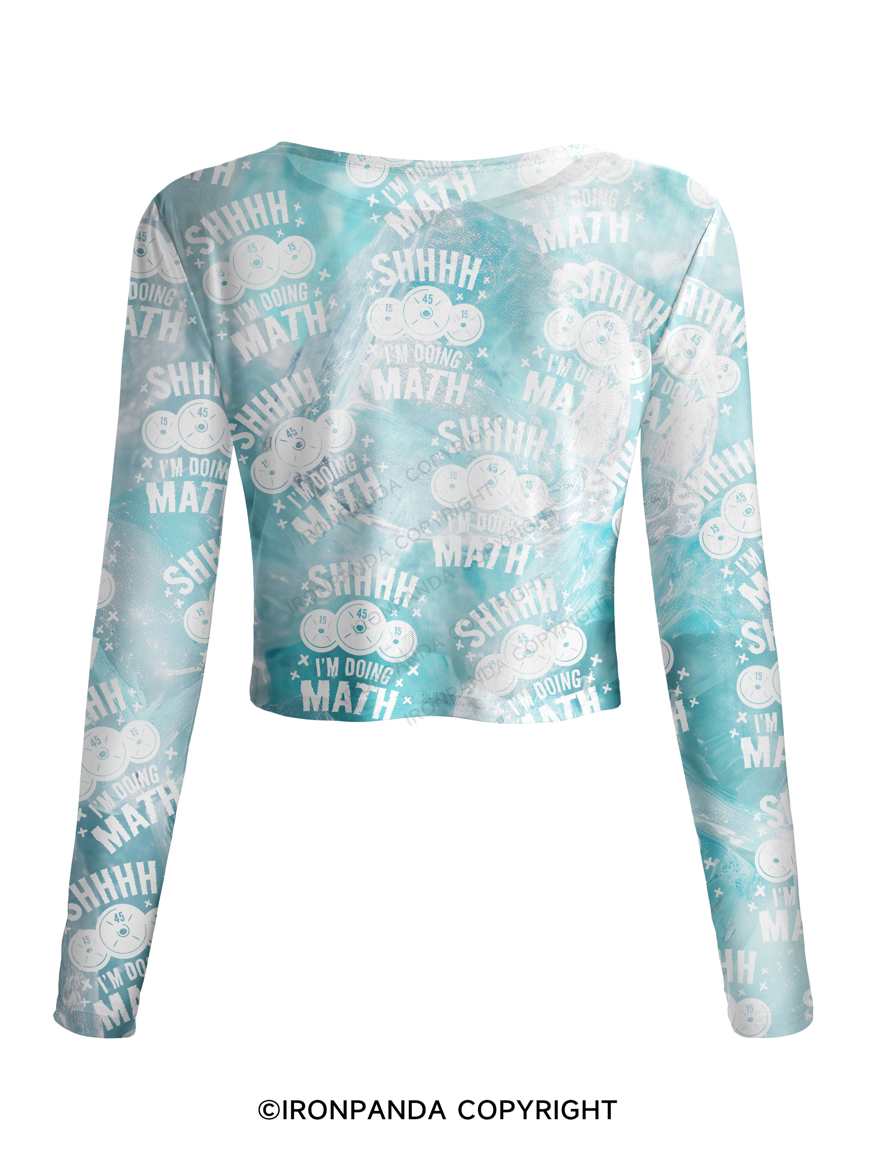SHHHH I'm Doing Math Mesh Long Sleeve Top