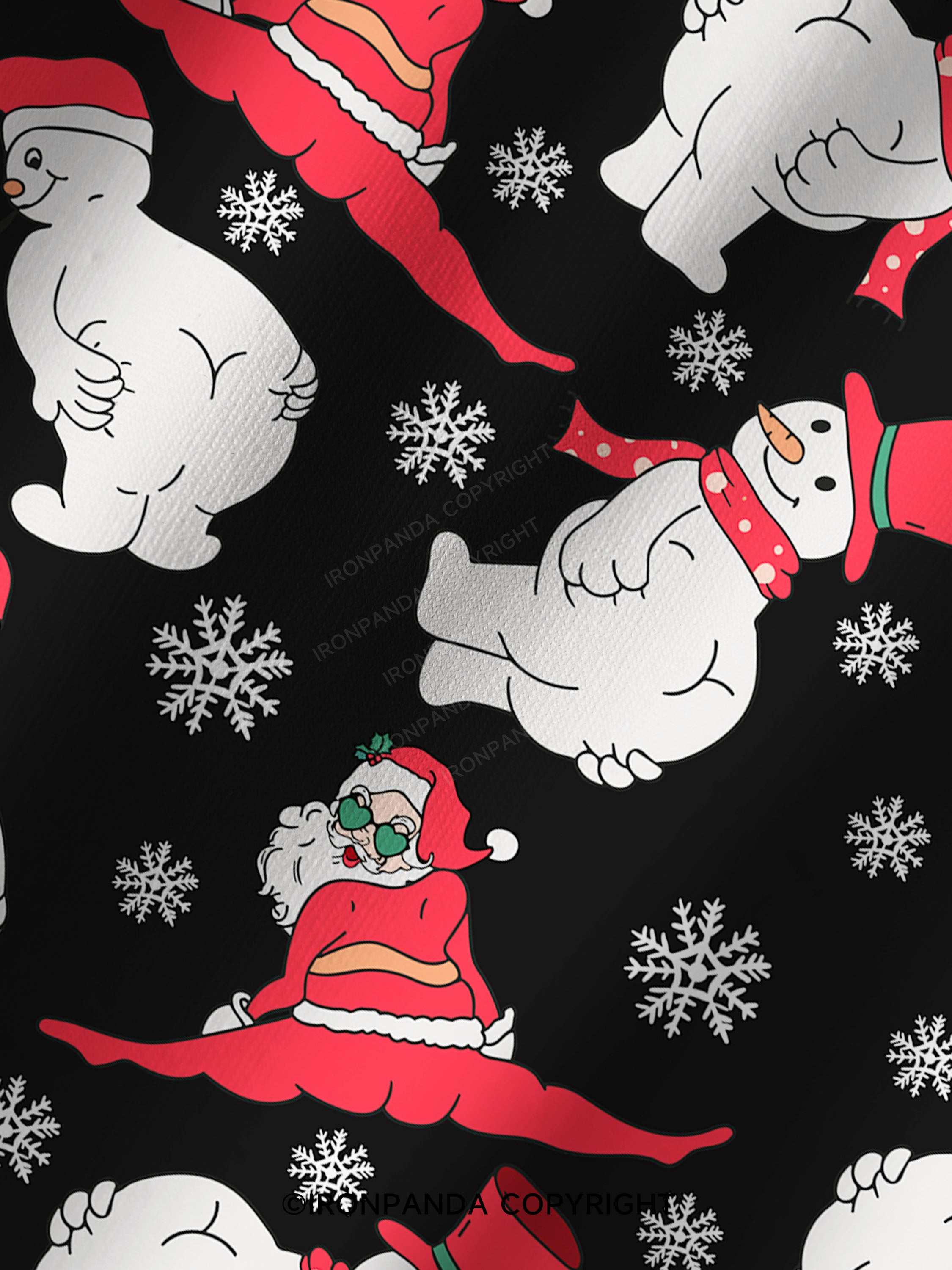 MERRY FITMAS AND A HAPPY NEW REAR Printed Yoga Shorts