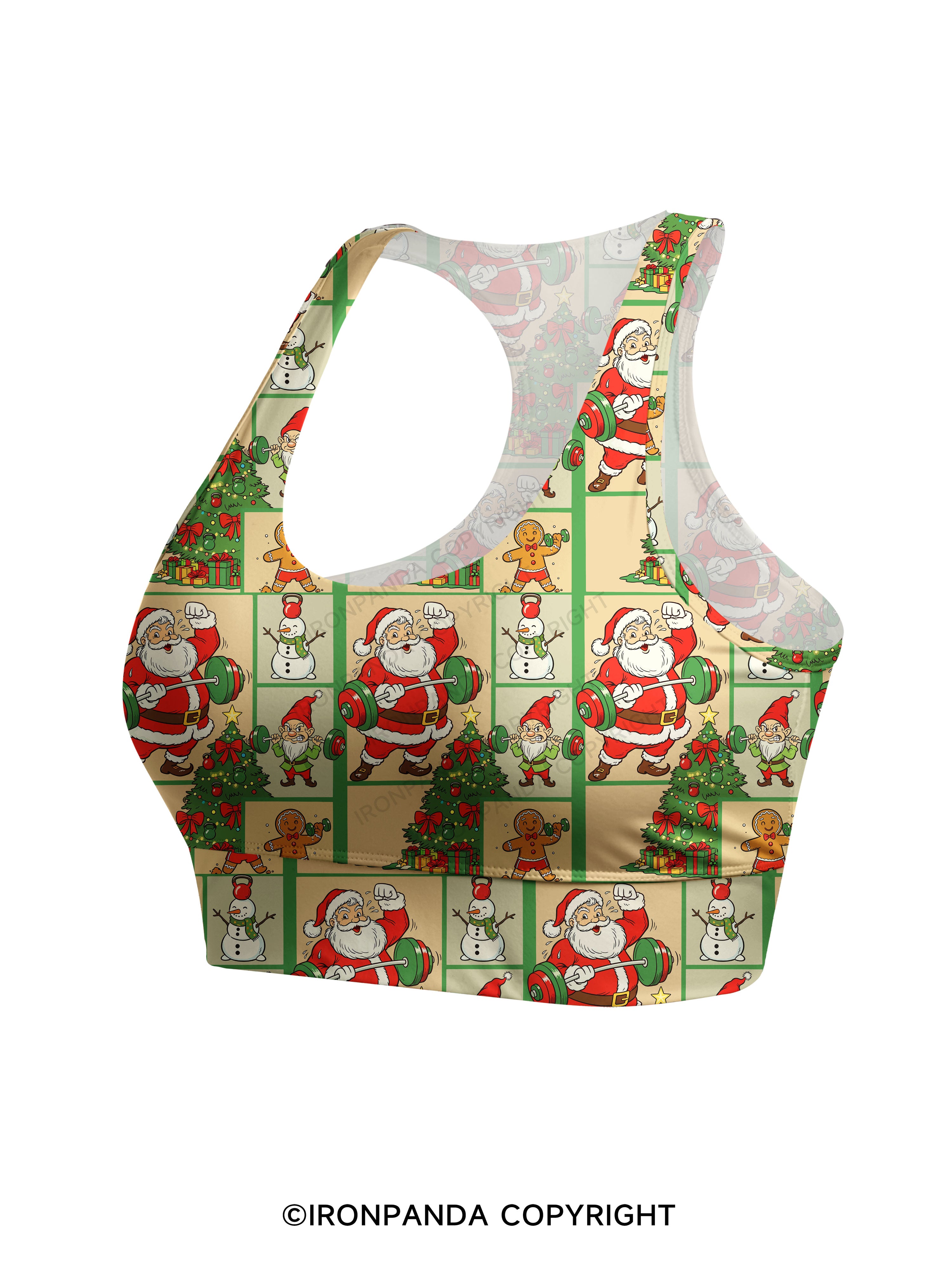 Holiday Fitness Club Racerback Sports Bra