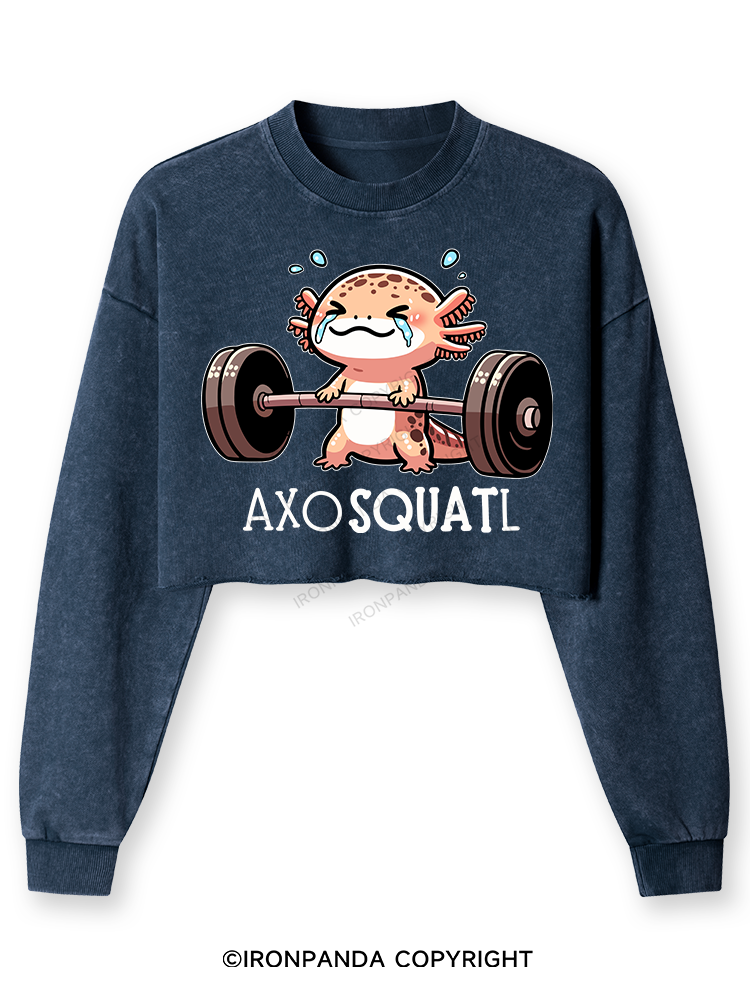 AXOSQUATL Washed Long-Sleeve Crop Top