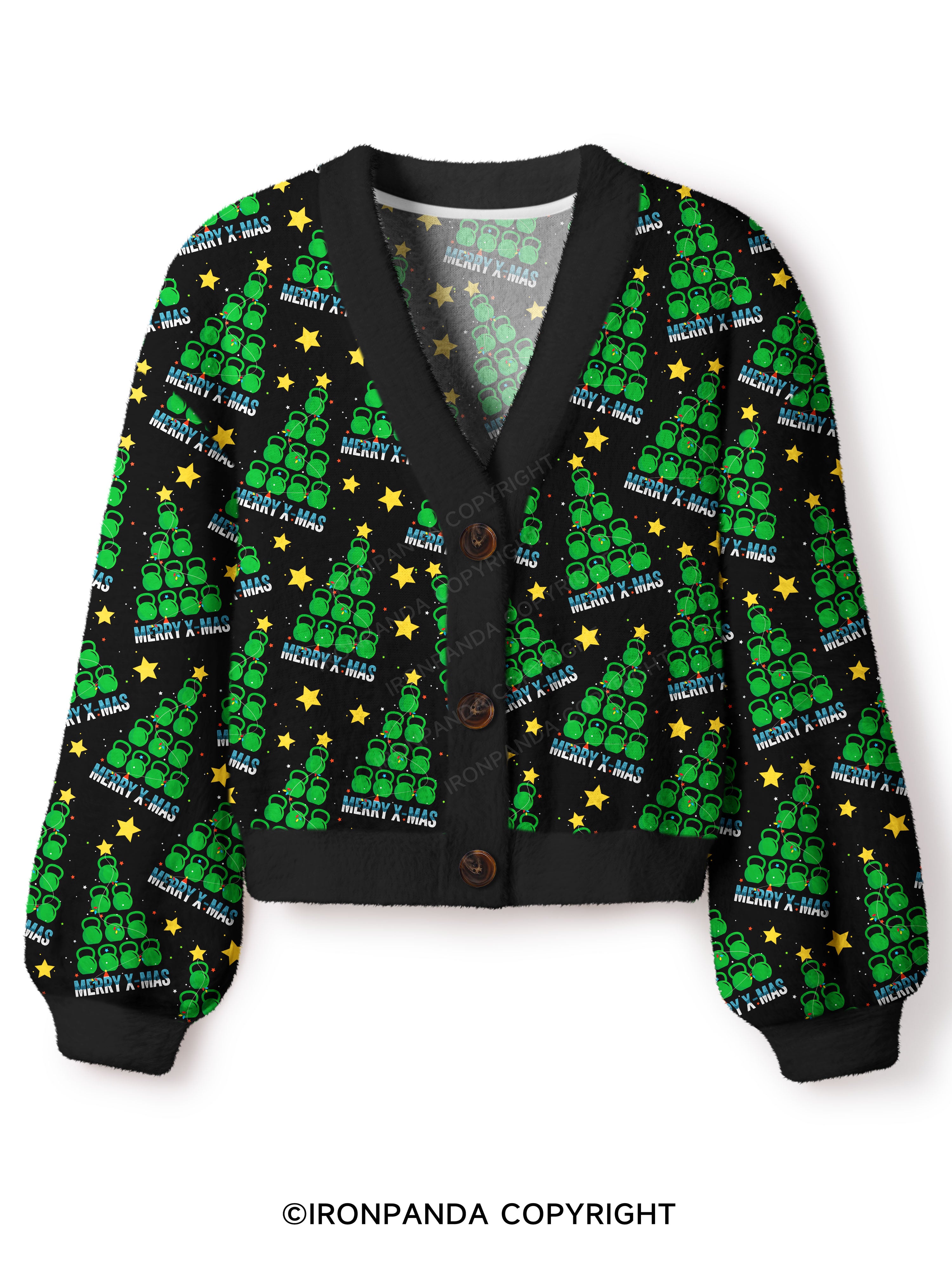 Merry X-mas Crop Ugly Cardigan Sweater