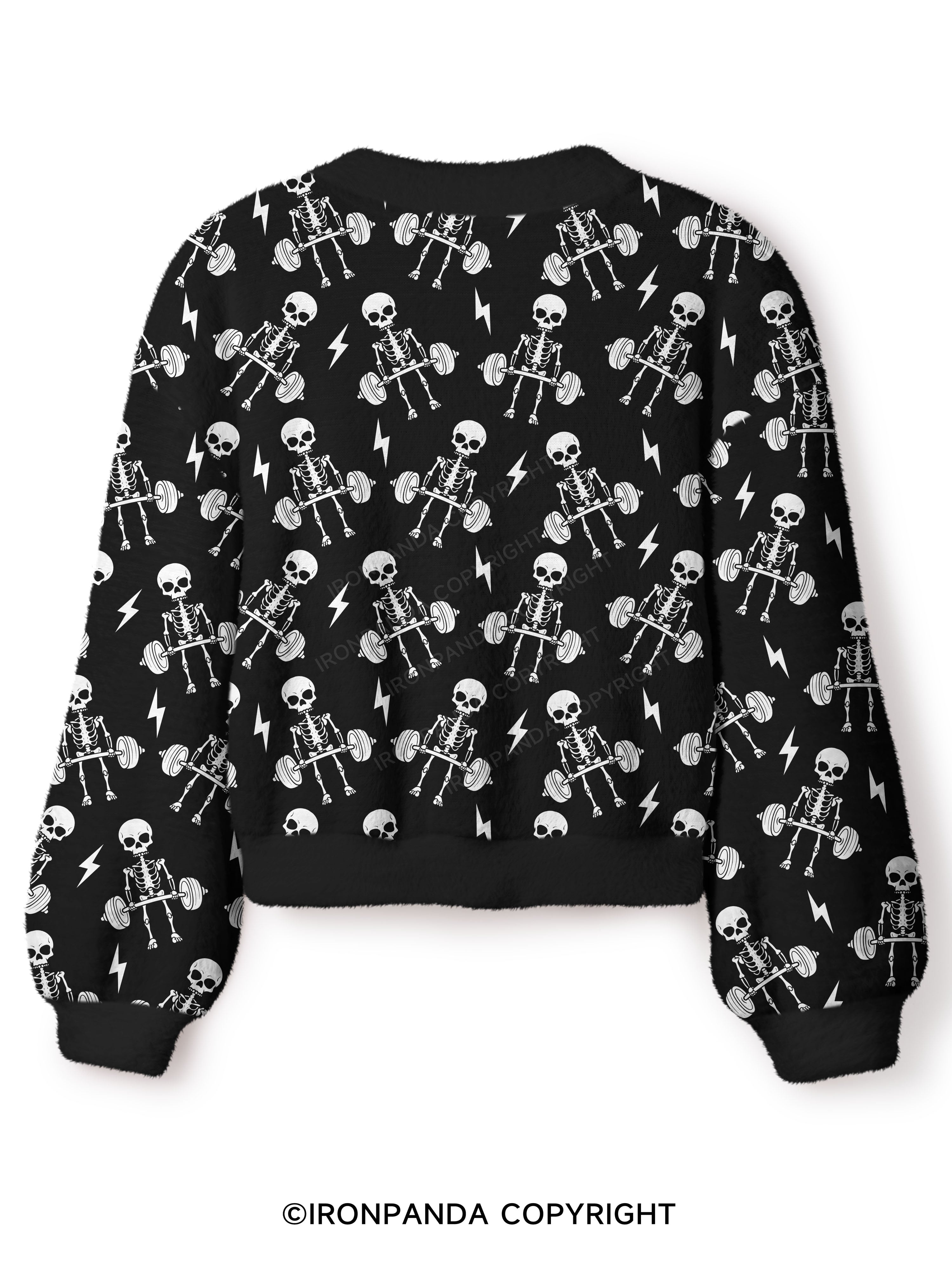 Deadlift Squad Crop Ugly Cardigan Sweater