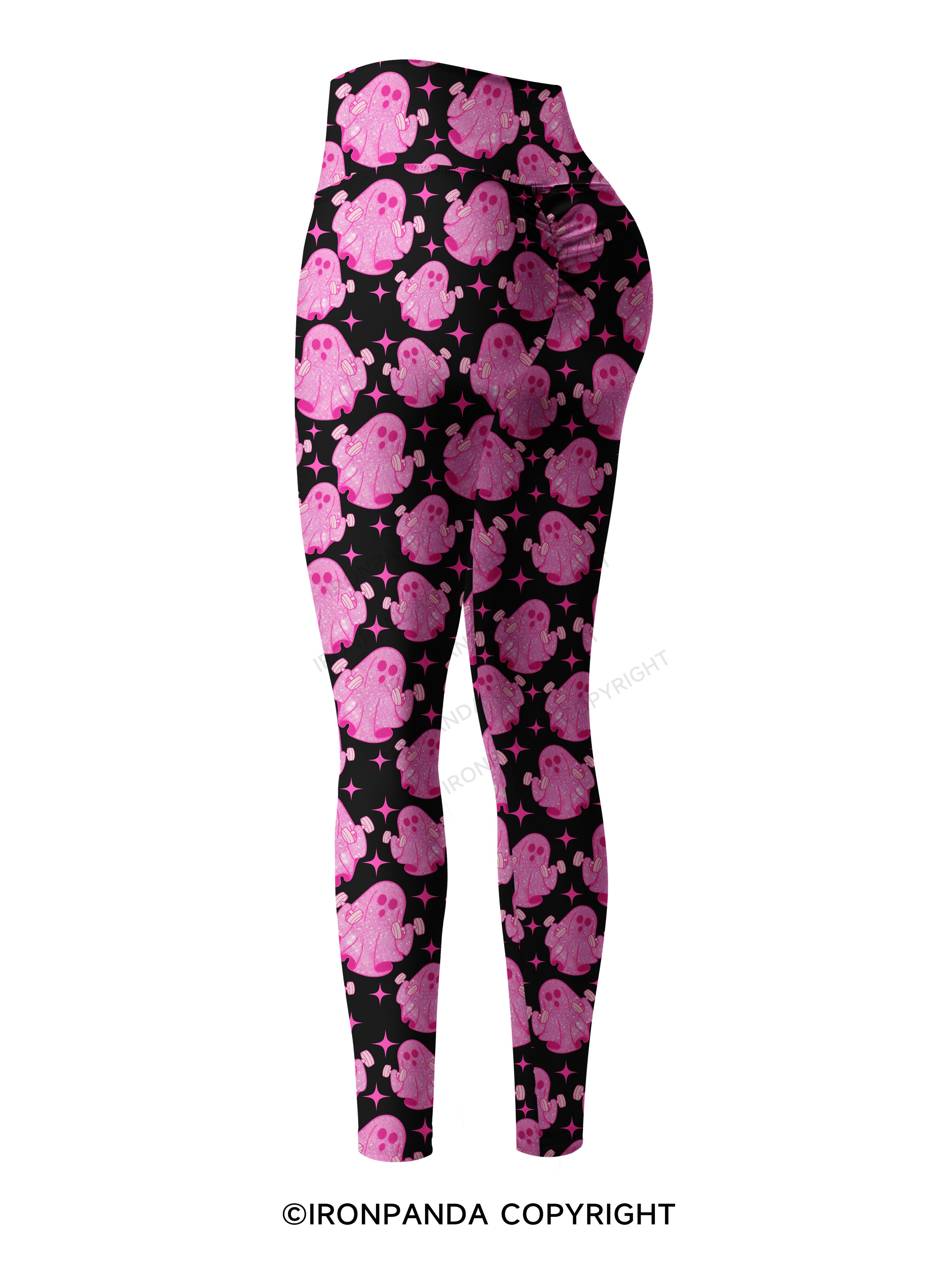 Pink Power Ghost Printed Yoga Pants
