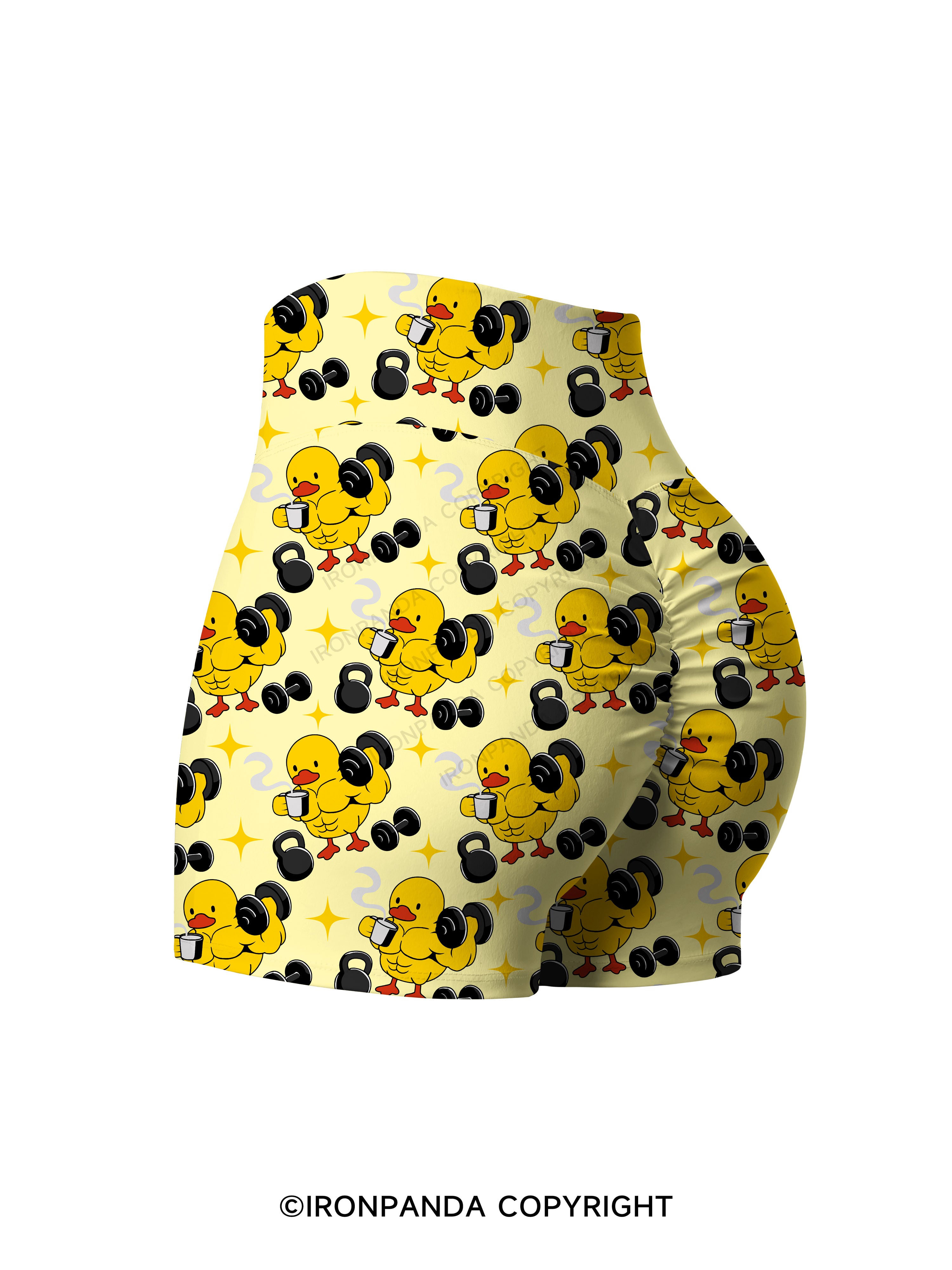 CAFECITO AND GAINS Printed Yoga Shorts