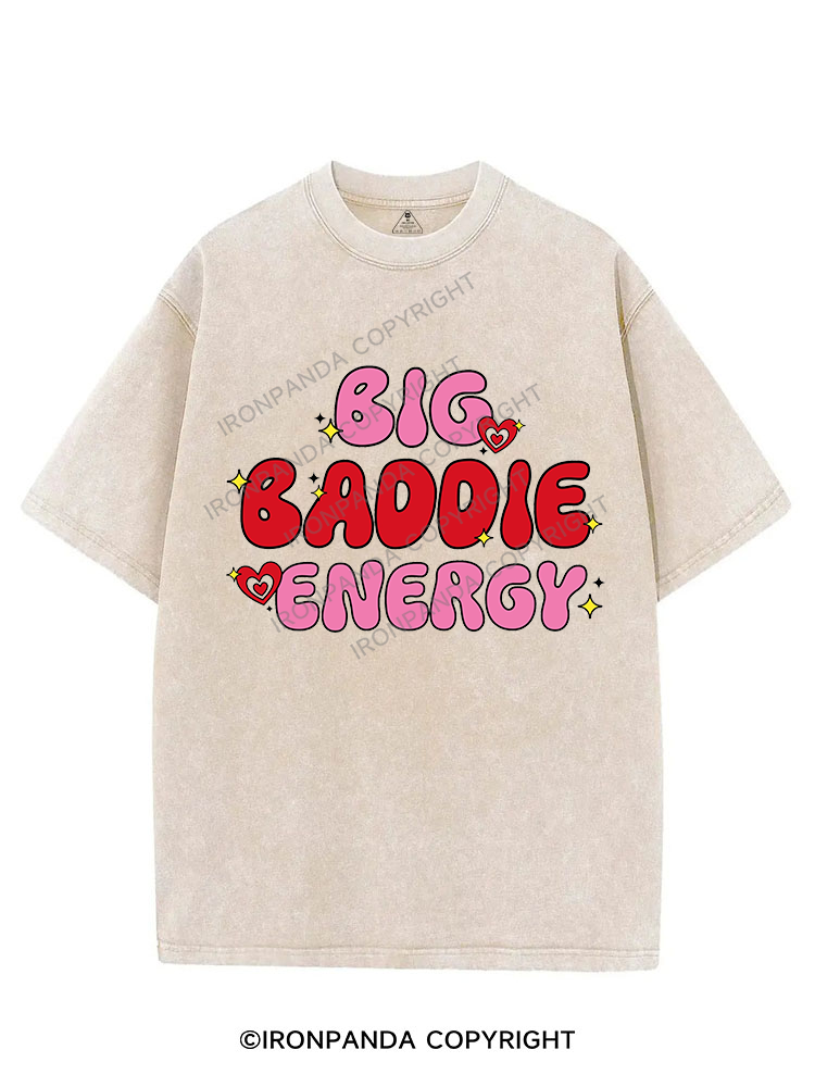 BIG BADDIE ENERGY VINTAGE GYM SHIRT