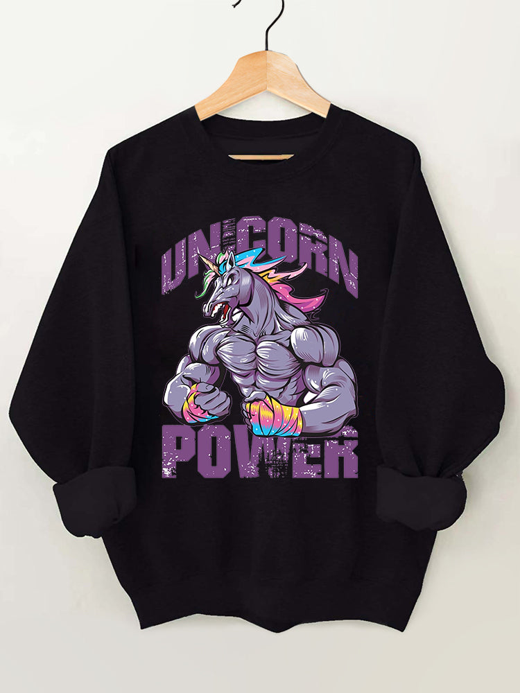 Unicorn Power Vintage Gym Sweatshirt