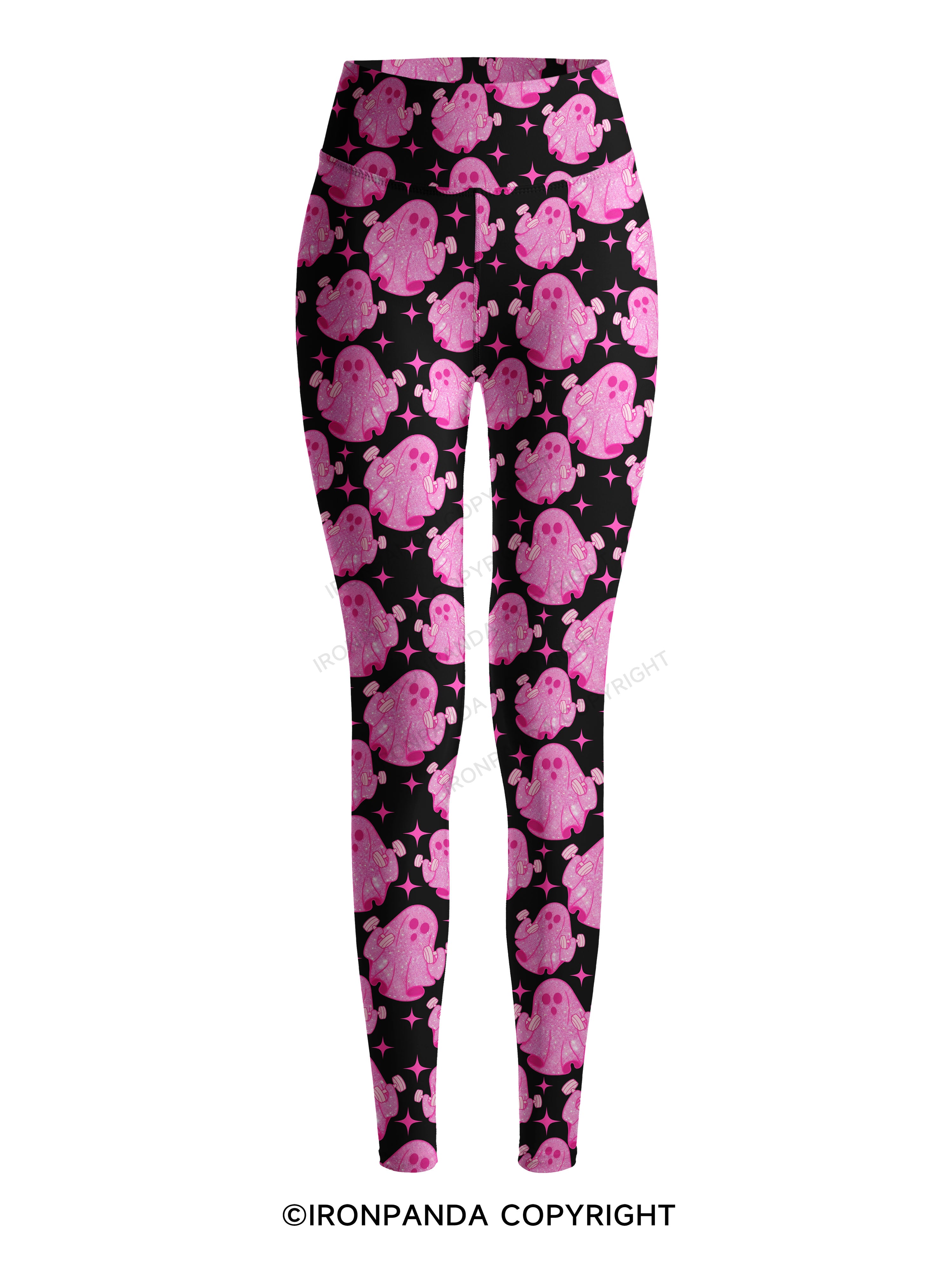 Pink Power Ghost Printed Yoga Pants
