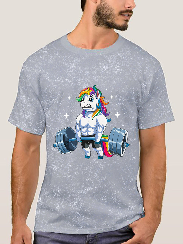 Weightlifting Unicorn Washed Gym Shirt
