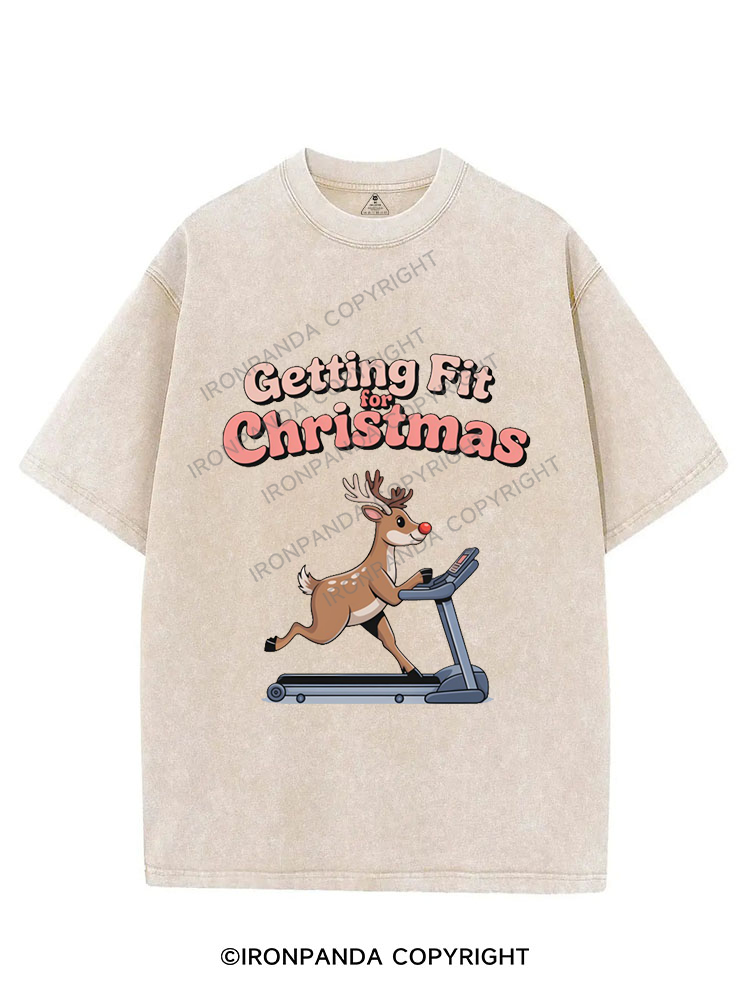 GETTING FIT FOR CHRISTMAS VINTAGE GYM SHIRT