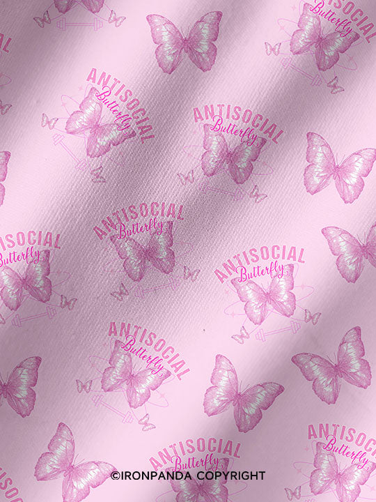 antisocial butterfly Printed Yoga Shorts