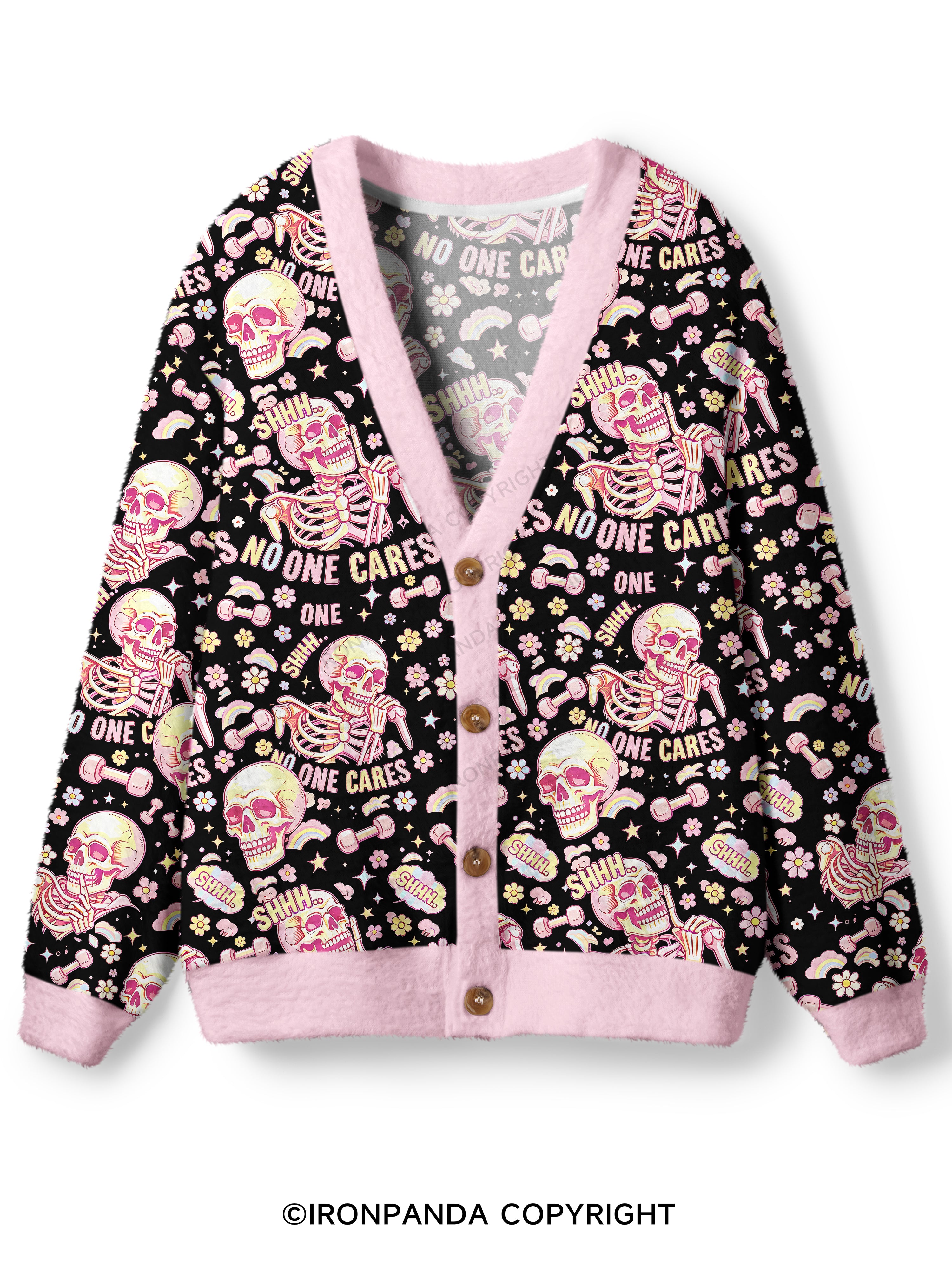 shhh no one cares Ugly Cardigan Sweater