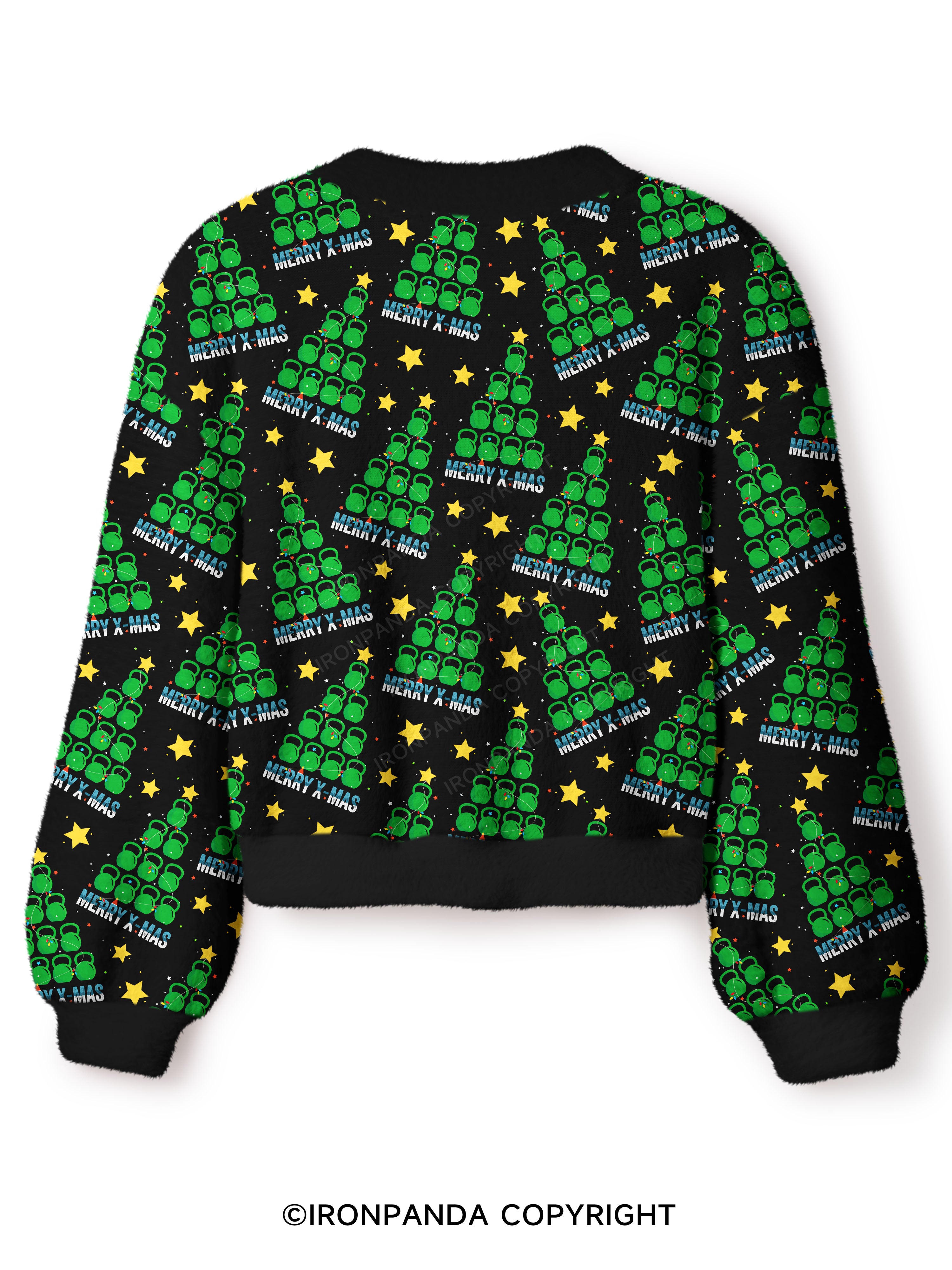 Merry X-mas Crop Ugly Cardigan Sweater