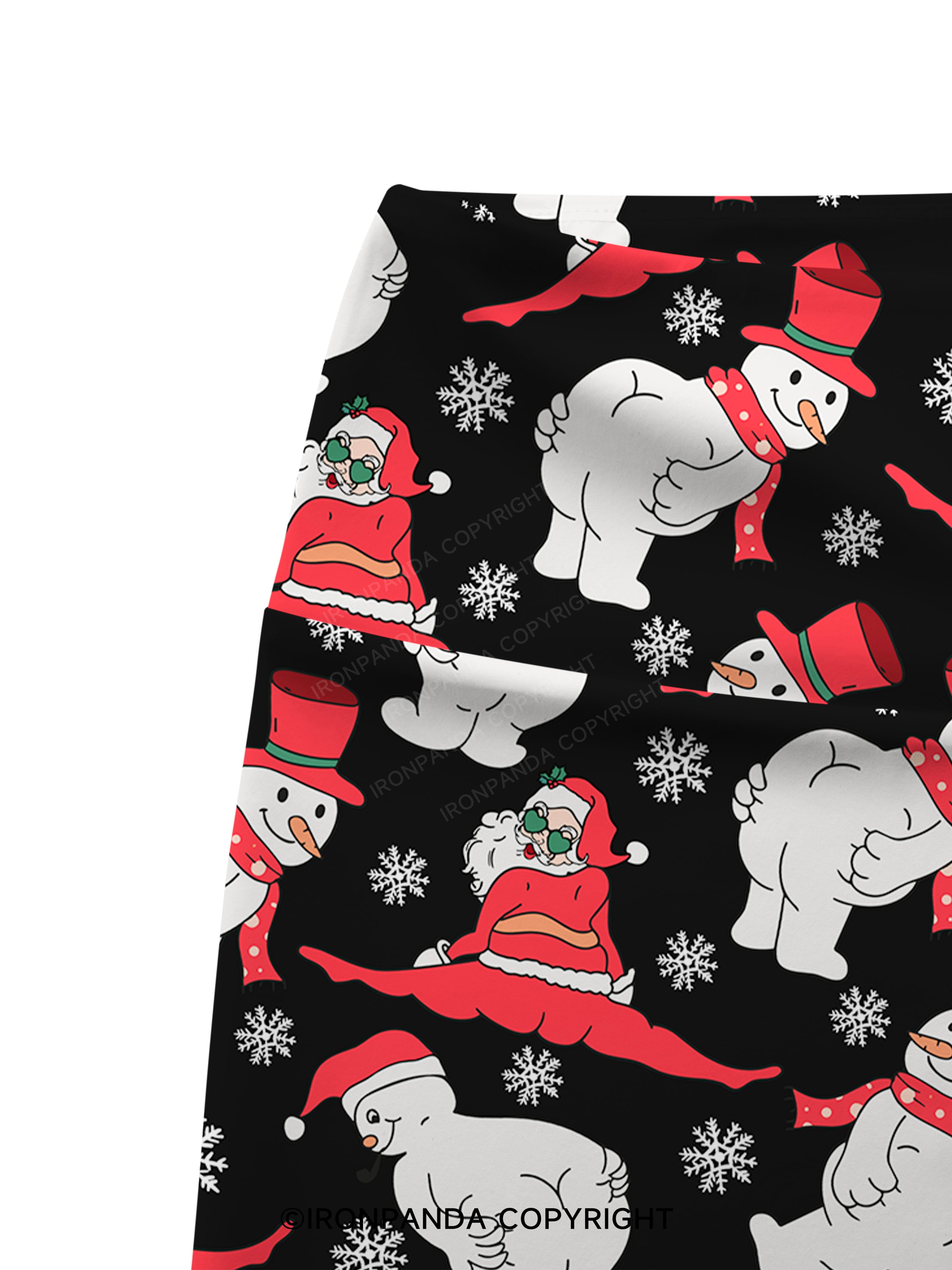MERRY FITMAS AND A HAPPY NEW REAR Printed Yoga Cycling Shorts