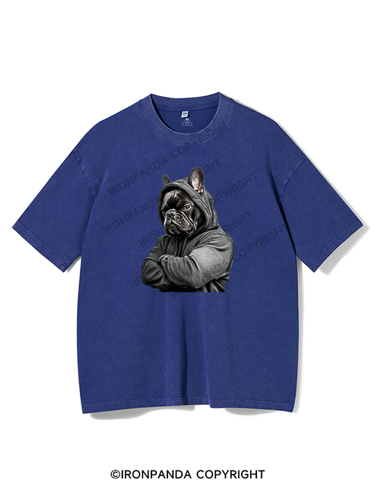 Muscular French bulldog Washed Gym Shirt