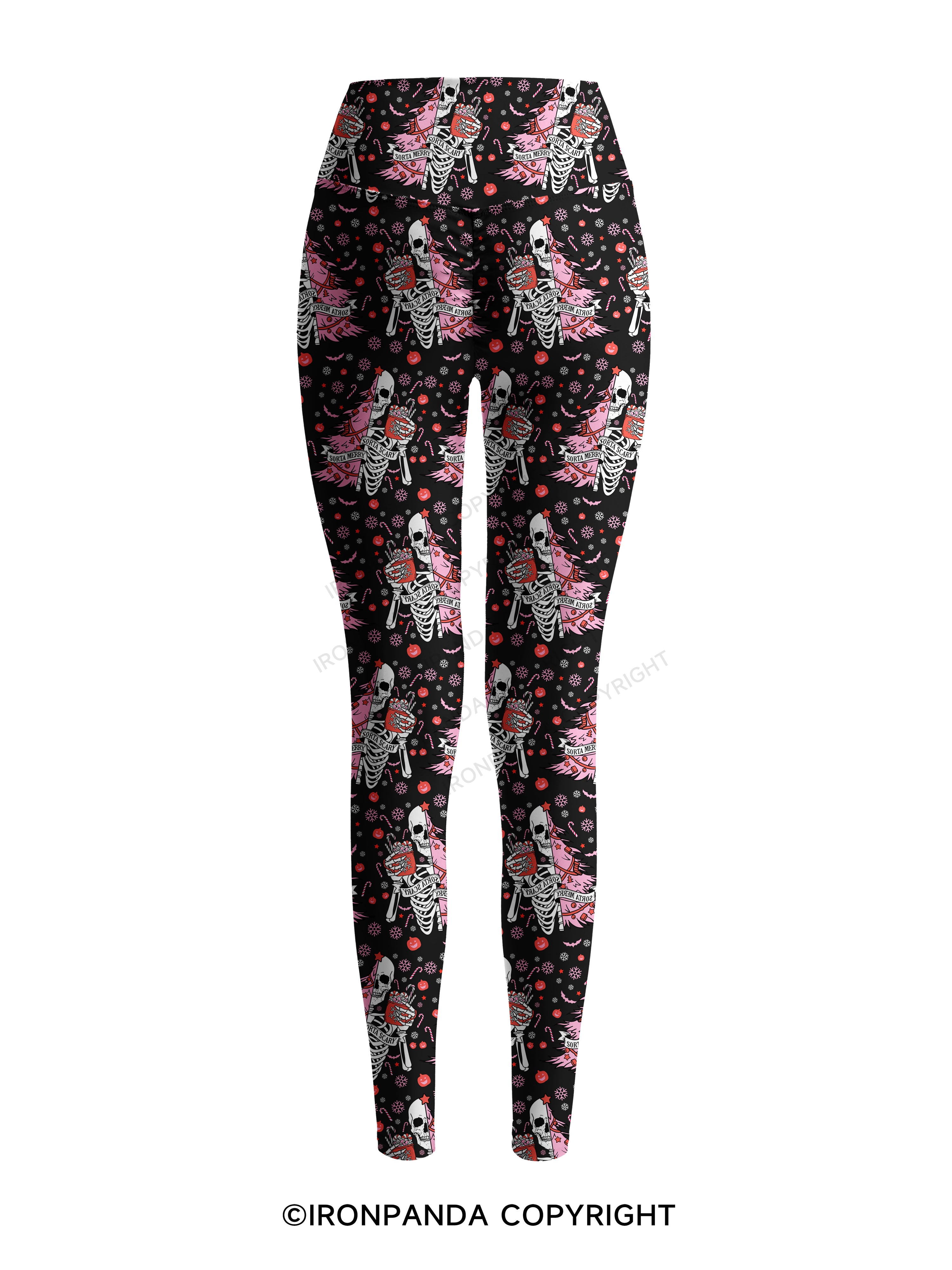 SORTA MERRY SORTA SCARY Printed Yoga Pants