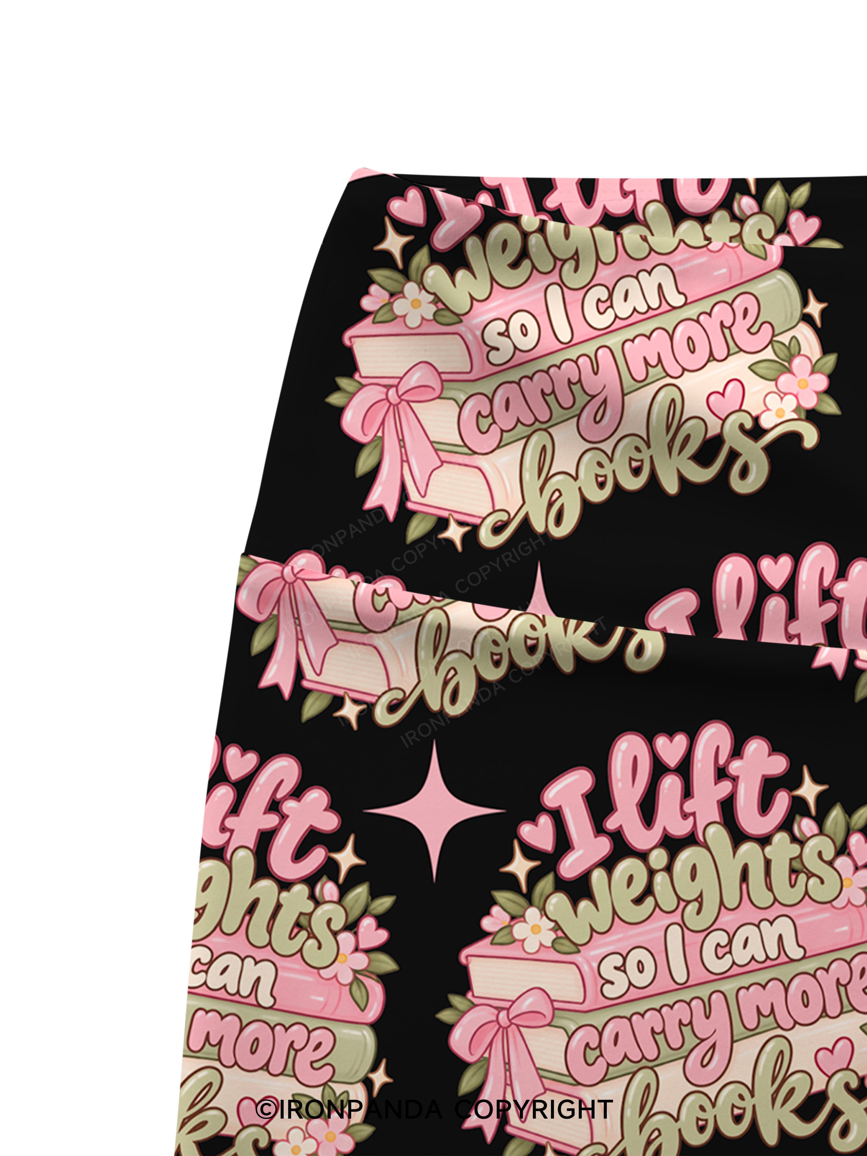 I Lift Weights So I Can Carry More Books Printed Yoga Cycling Shorts