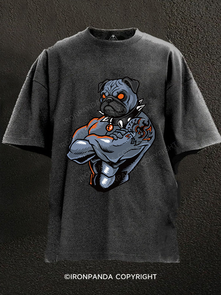 Muscle Pug Washed Gym Shirt