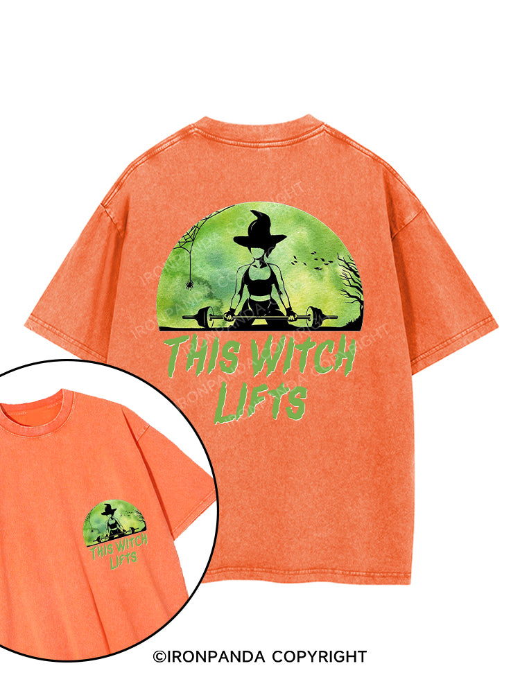 THIS WITCH LIFTS printed Gym Shirt