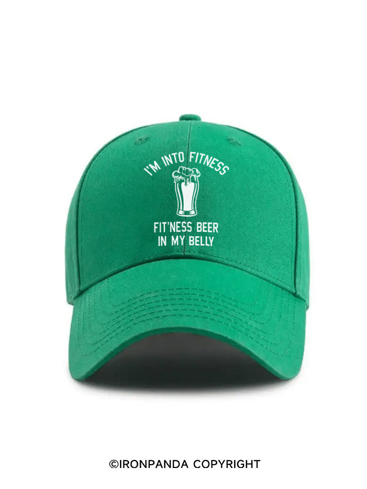 fitness beer in my belly St. Patrick's Day cap
