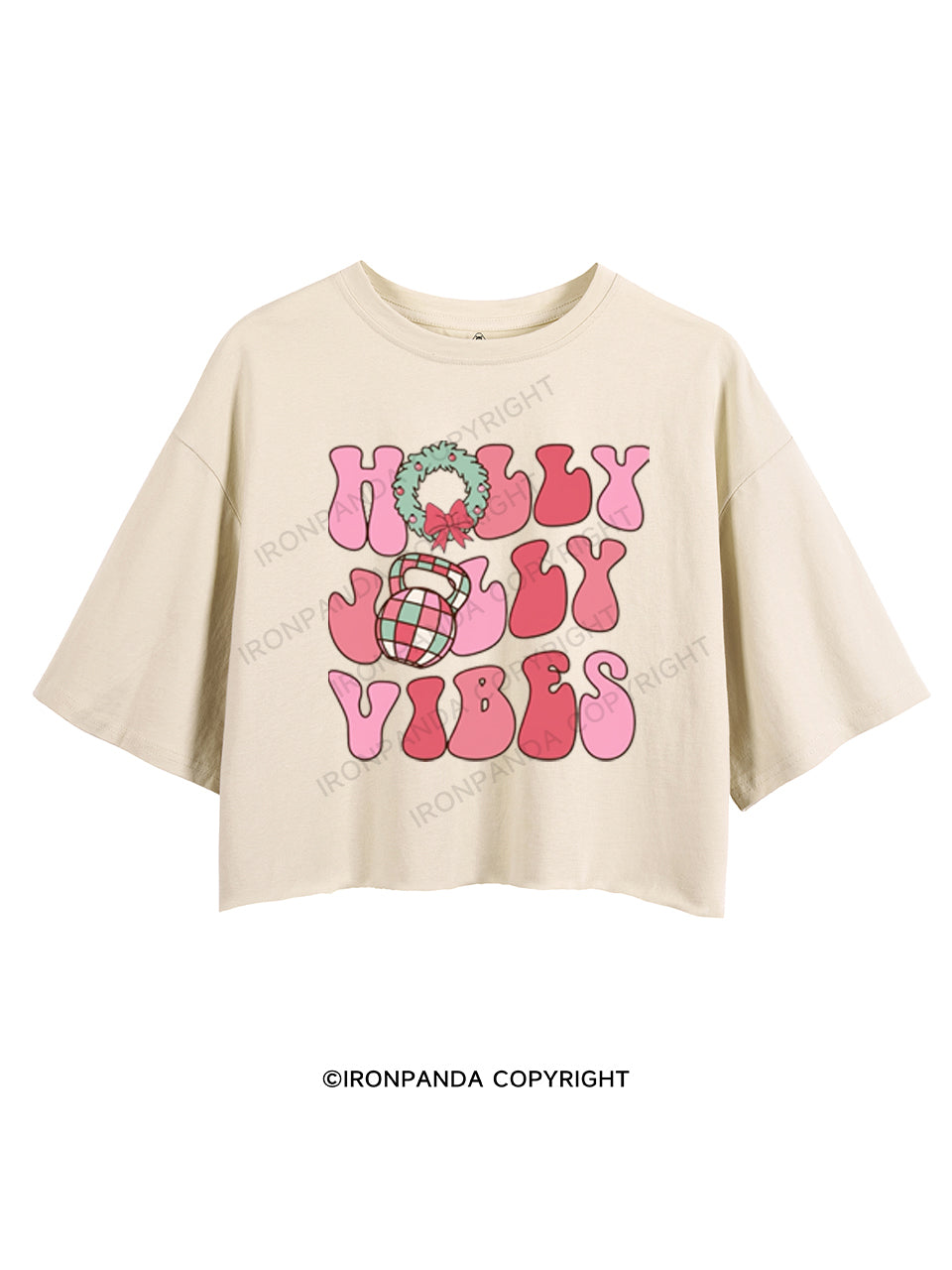 HOLLY JOLLY VIBES CROP TOPS