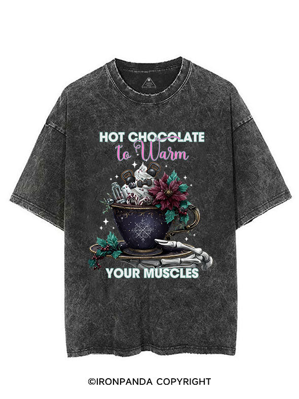 HOT CHOCOLATE YOUR MUSCLES VINTAGE GYM SHIRT