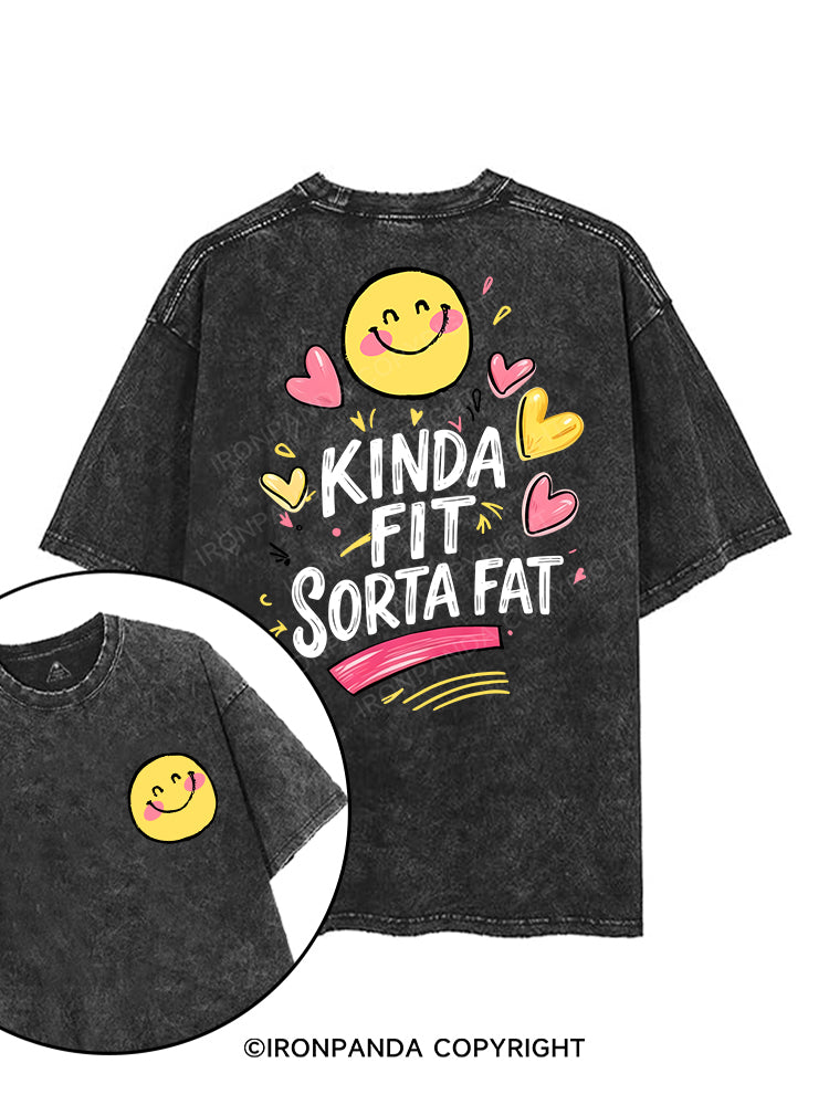 KINDA FIT SORTA FAT printed Gym Shirt