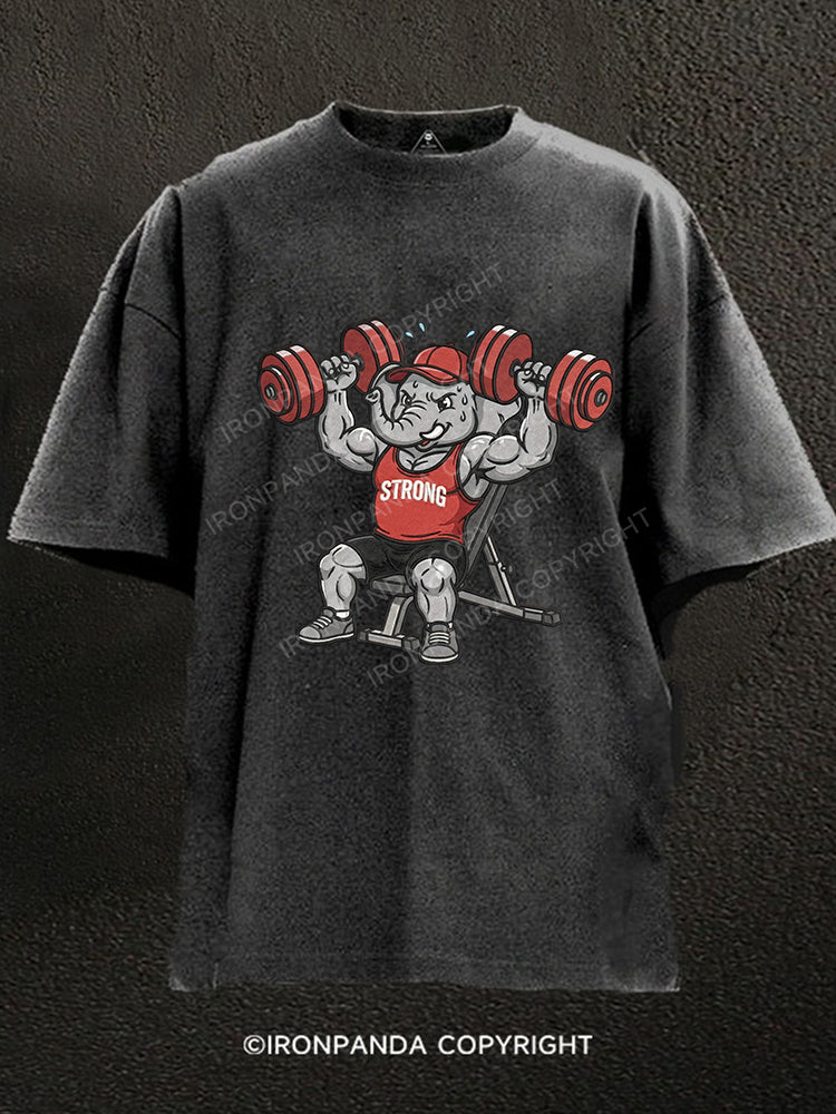 LIFTY THE ELEPHANT Washed Gym Shirt