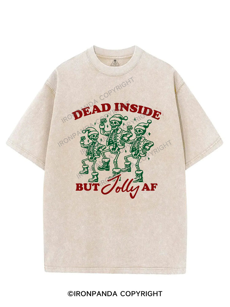 DEAD INSIDE BUT JOLLY AF VINTAGE GYM SHIRT
