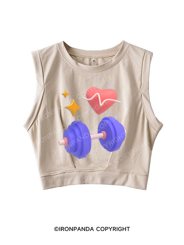 HEARTFELT GAINS SLEEVELESS CROP TOPS