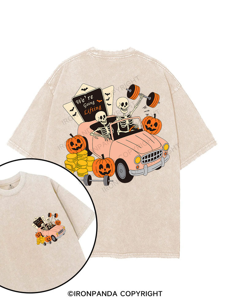 We’re Going Lifting printed Gym Shirt